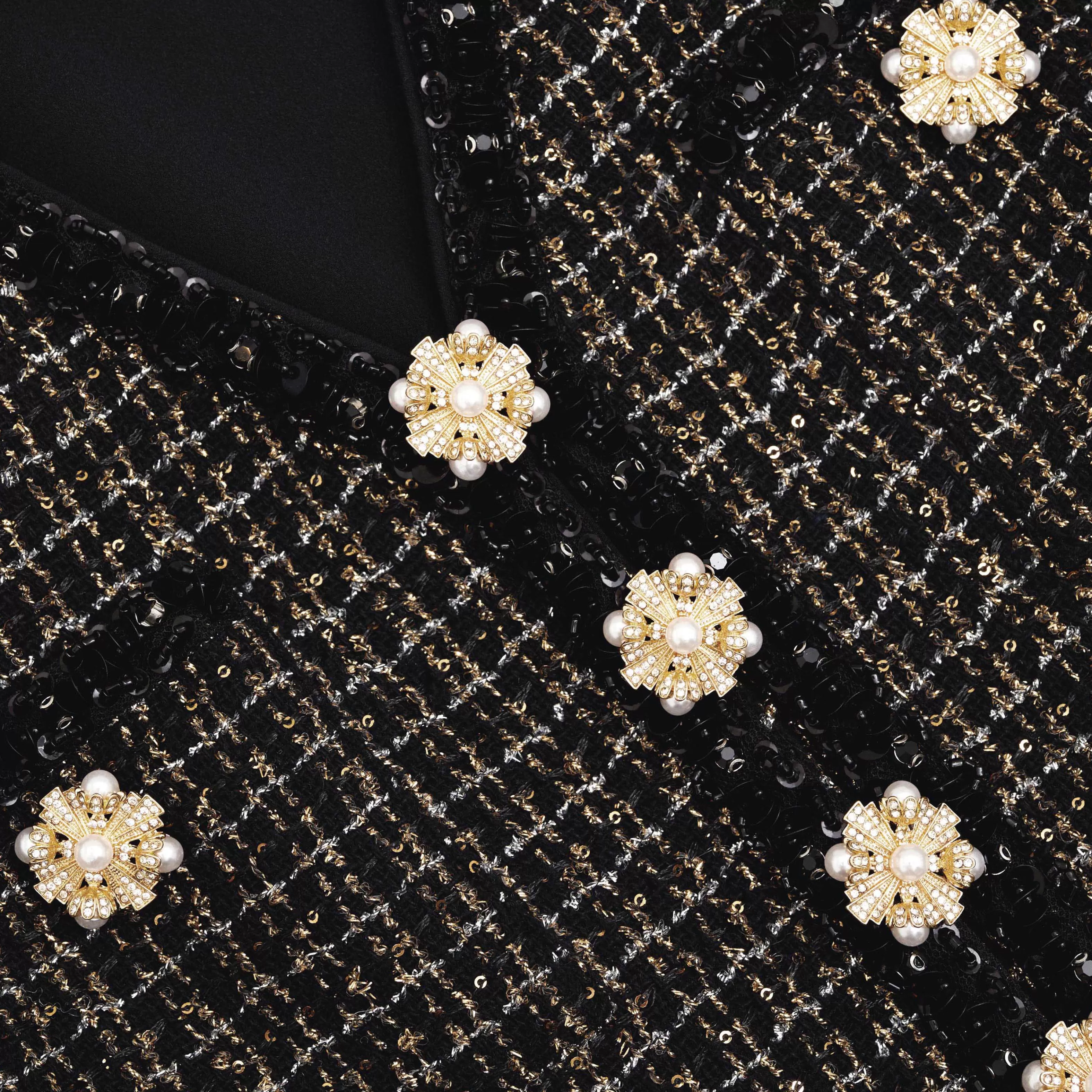 black_boucle_chiffon_midi_dress_8303.webp Discount Boucle Chiffon Midi Dress Dresses | Exclusives