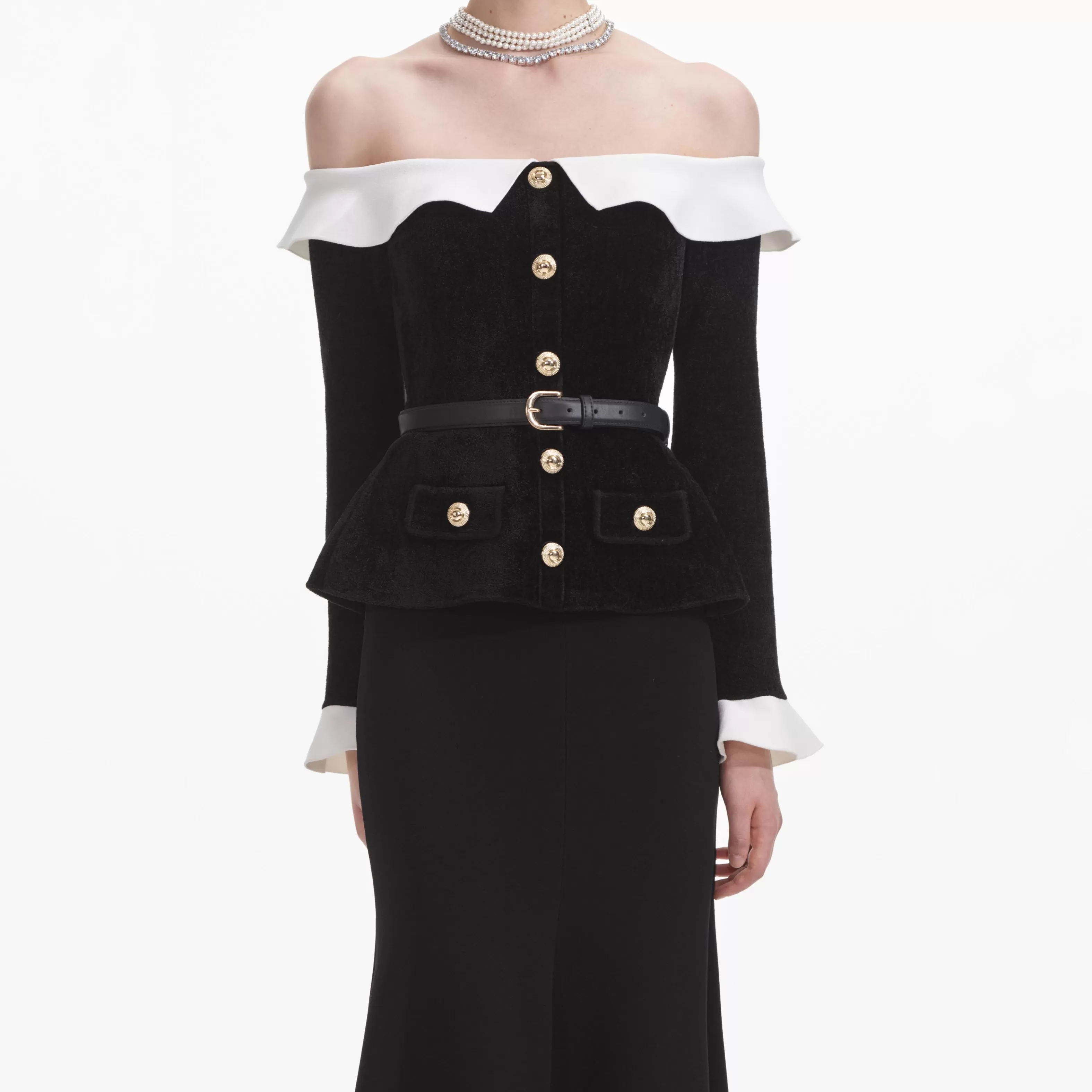black_chenille_knit_off_shoulder_midi_dress_6496.webp Discount Chenille Knit Off Shoulder Midi Dress Dresses | Knitwear
