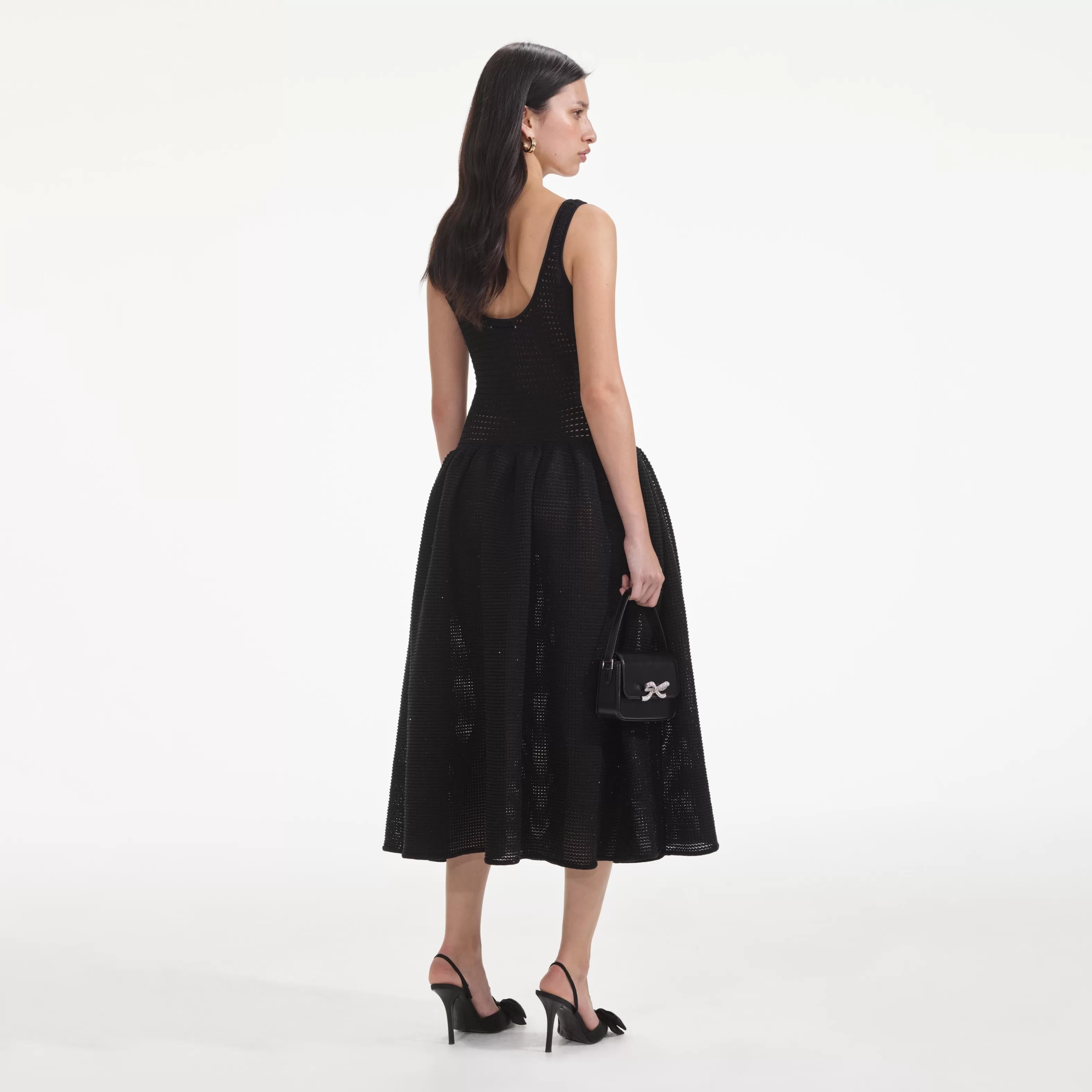 black_crochet_knit_midi_dress_8386.webp Store Crochet Knit Midi Dress Dresses