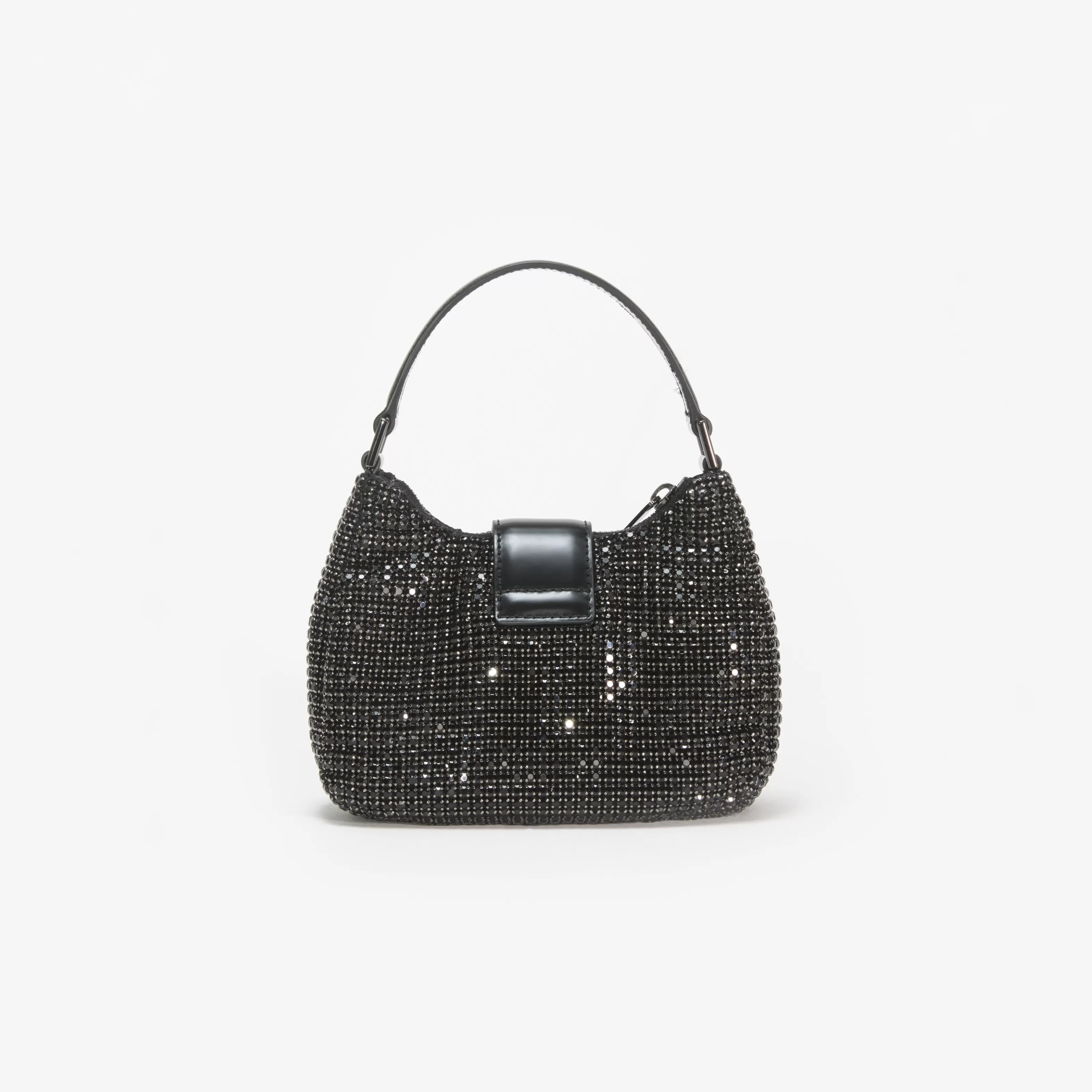 black_diamante_crescent_bow_bag_11529.webp Fashion Diamante Crescent Bow Bag Handbags