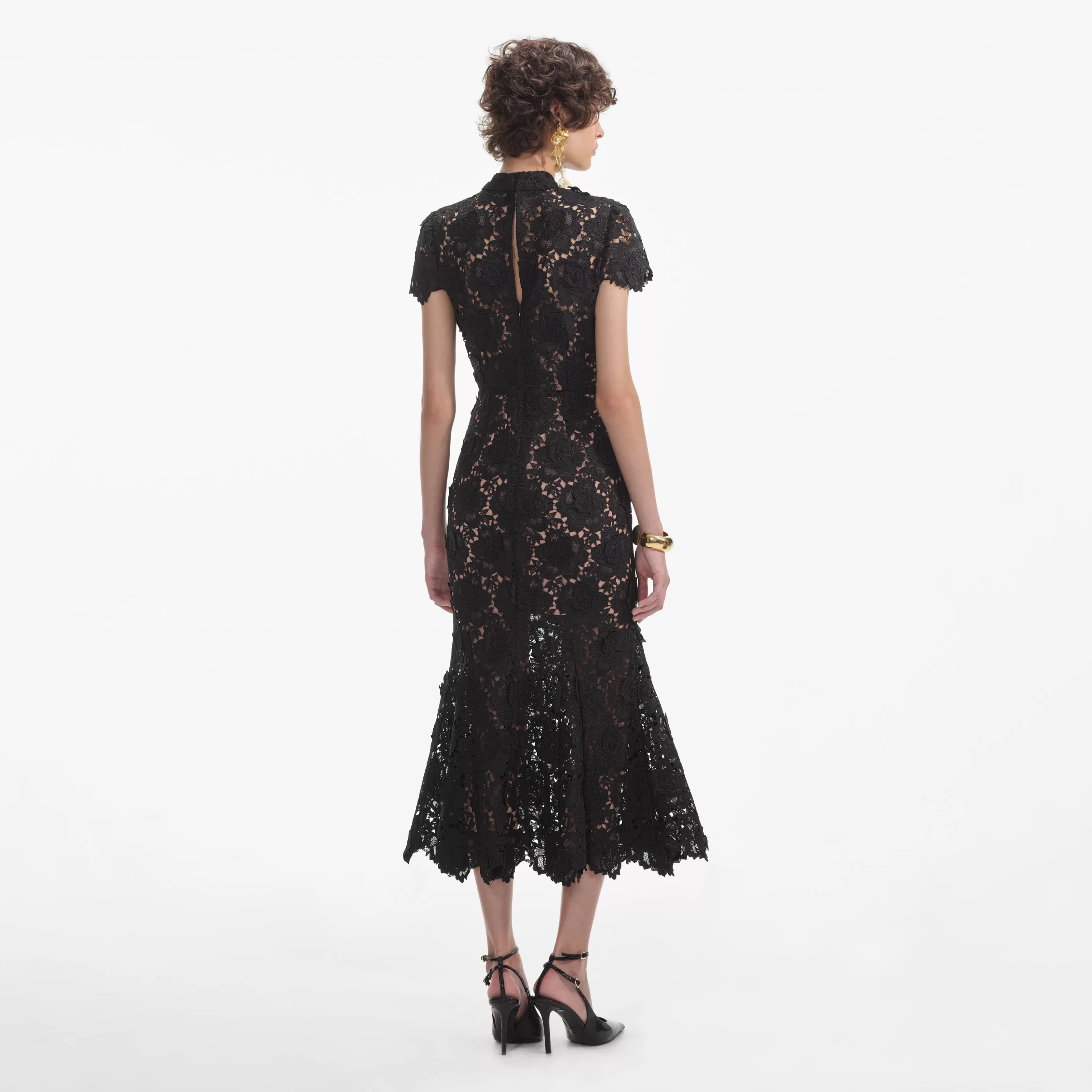 black_flower_lace_midi_dress_7631.webp Shop Flower Lace Midi Dress Dresses | Icons