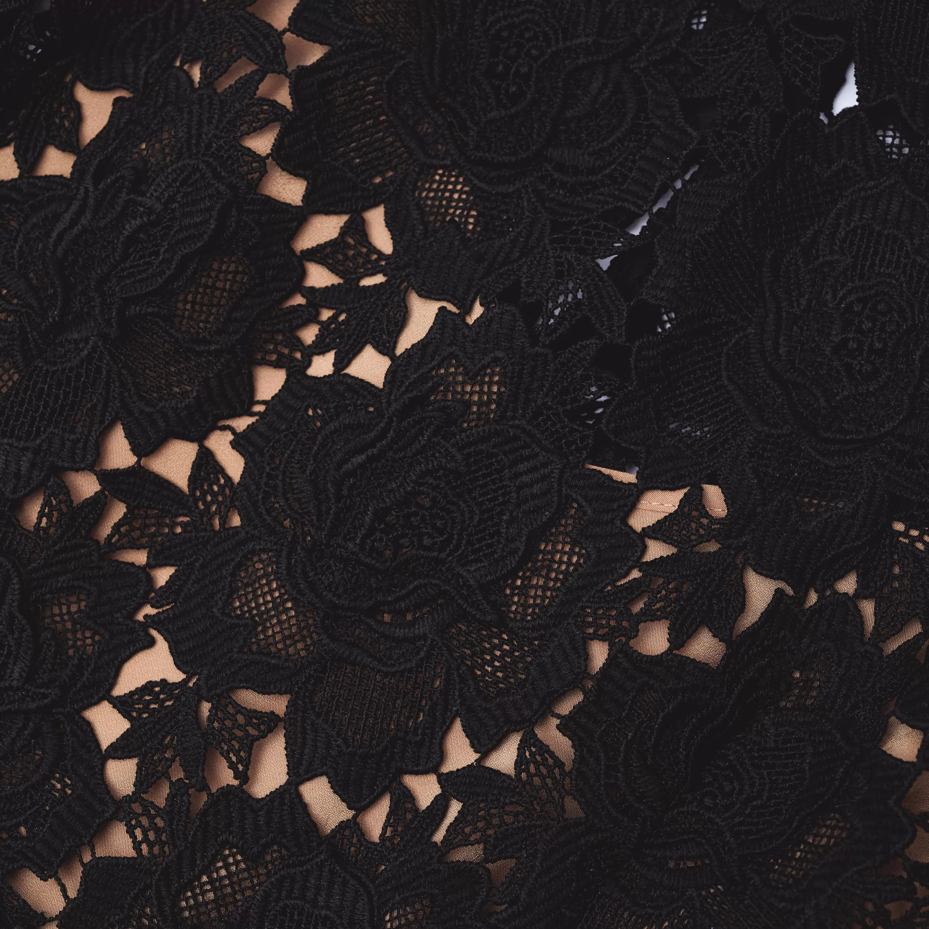 black_flower_lace_midi_dress_7633.webp Shop Flower Lace Midi Dress Dresses | Icons
