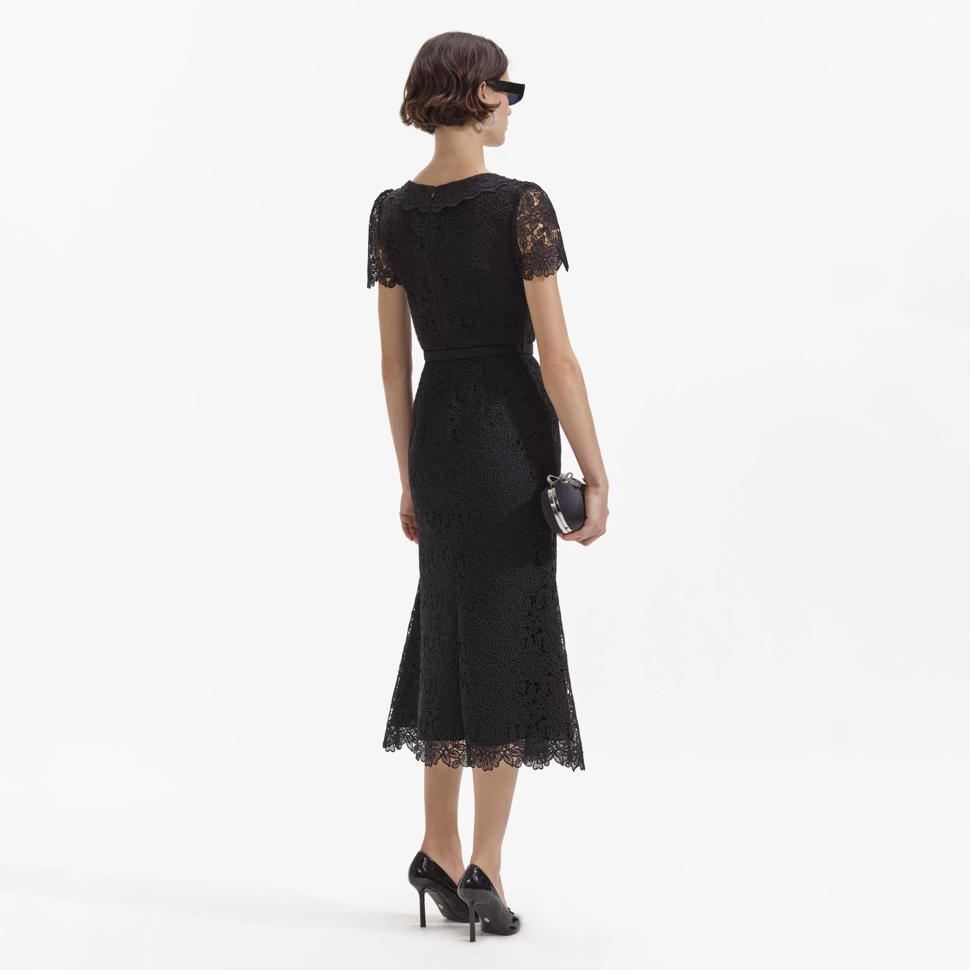 black_guipure_lace_button_midi_dress_8675.webp Online Guipure Lace Button Midi Dress Dresses | Icons