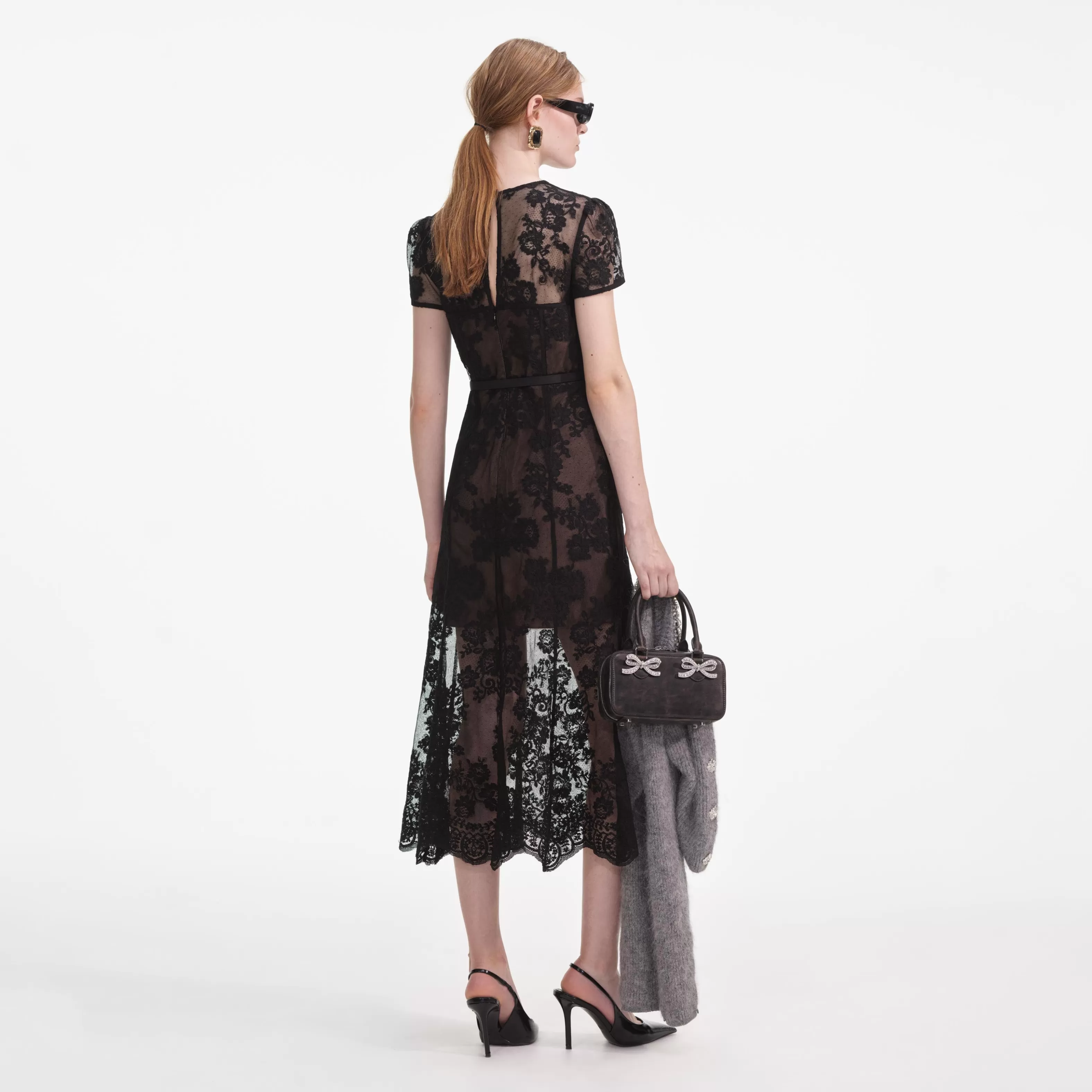 black_lace_bustier_midi_dress_6518.webp Fashion Lace Bustier Midi Dress Dresses