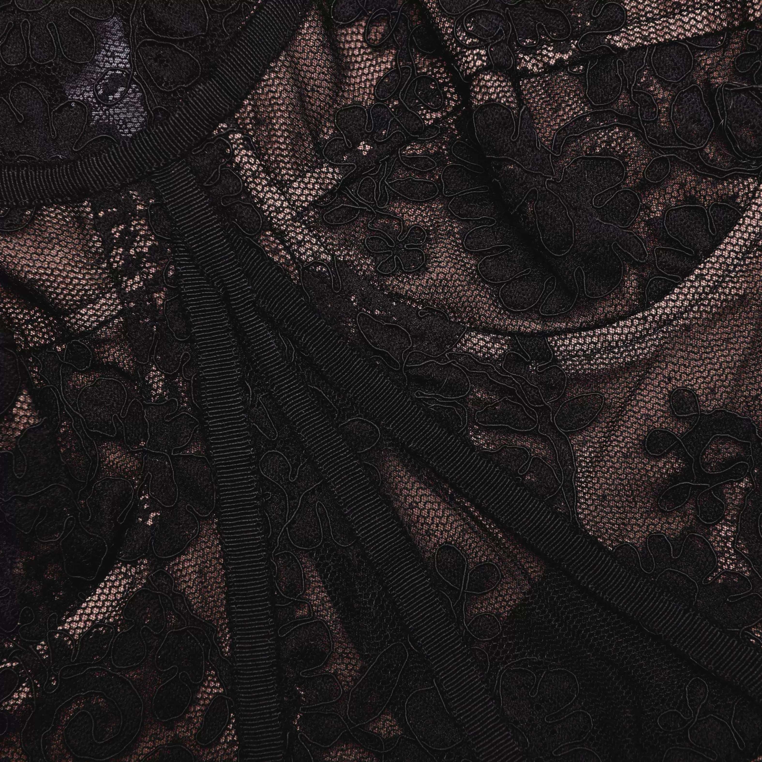 black_lace_bustier_midi_dress_6520.webp Fashion Lace Bustier Midi Dress Dresses