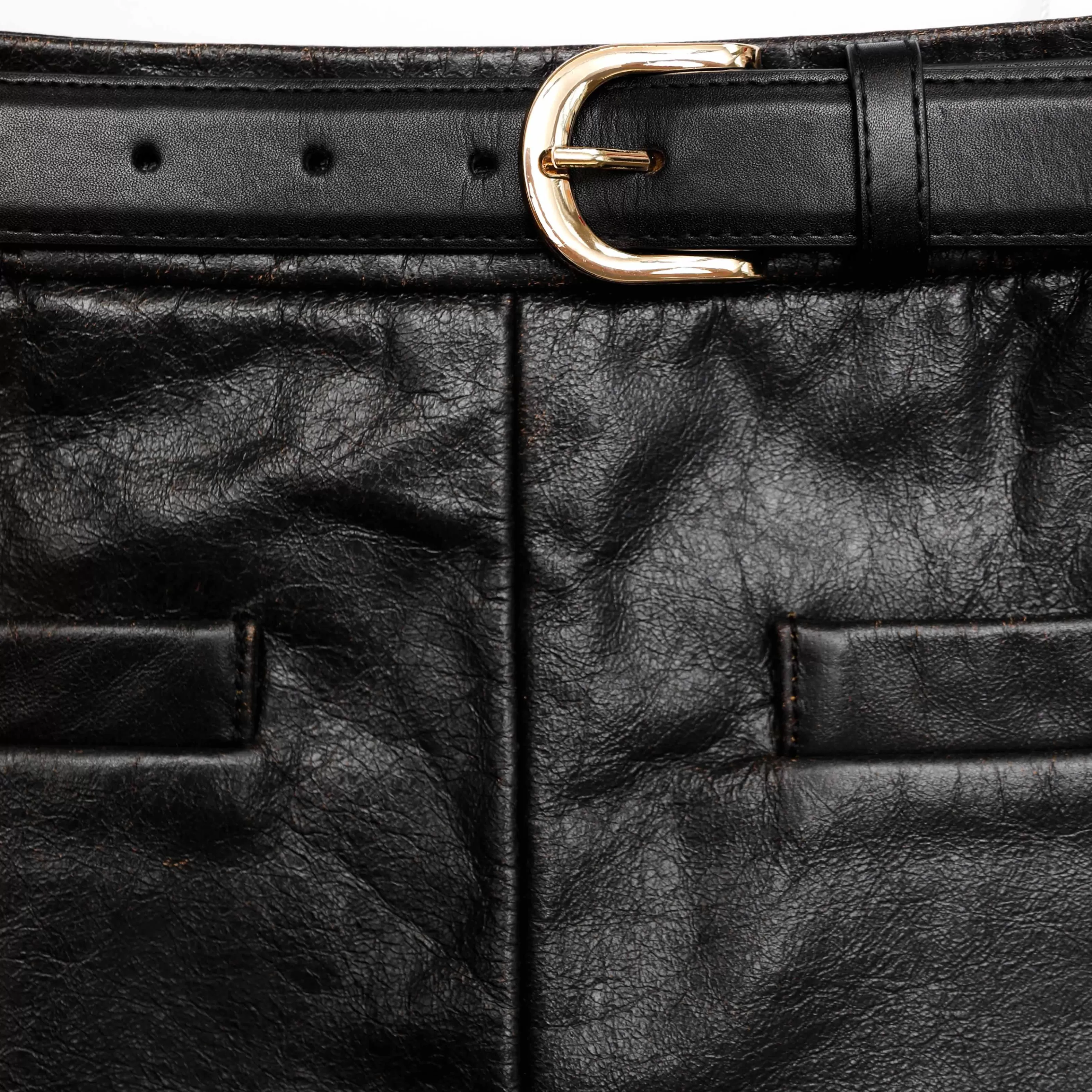black_leather_mini_skirt_9375.webp New Leather Mini Skirt Co-ords | Bottoms