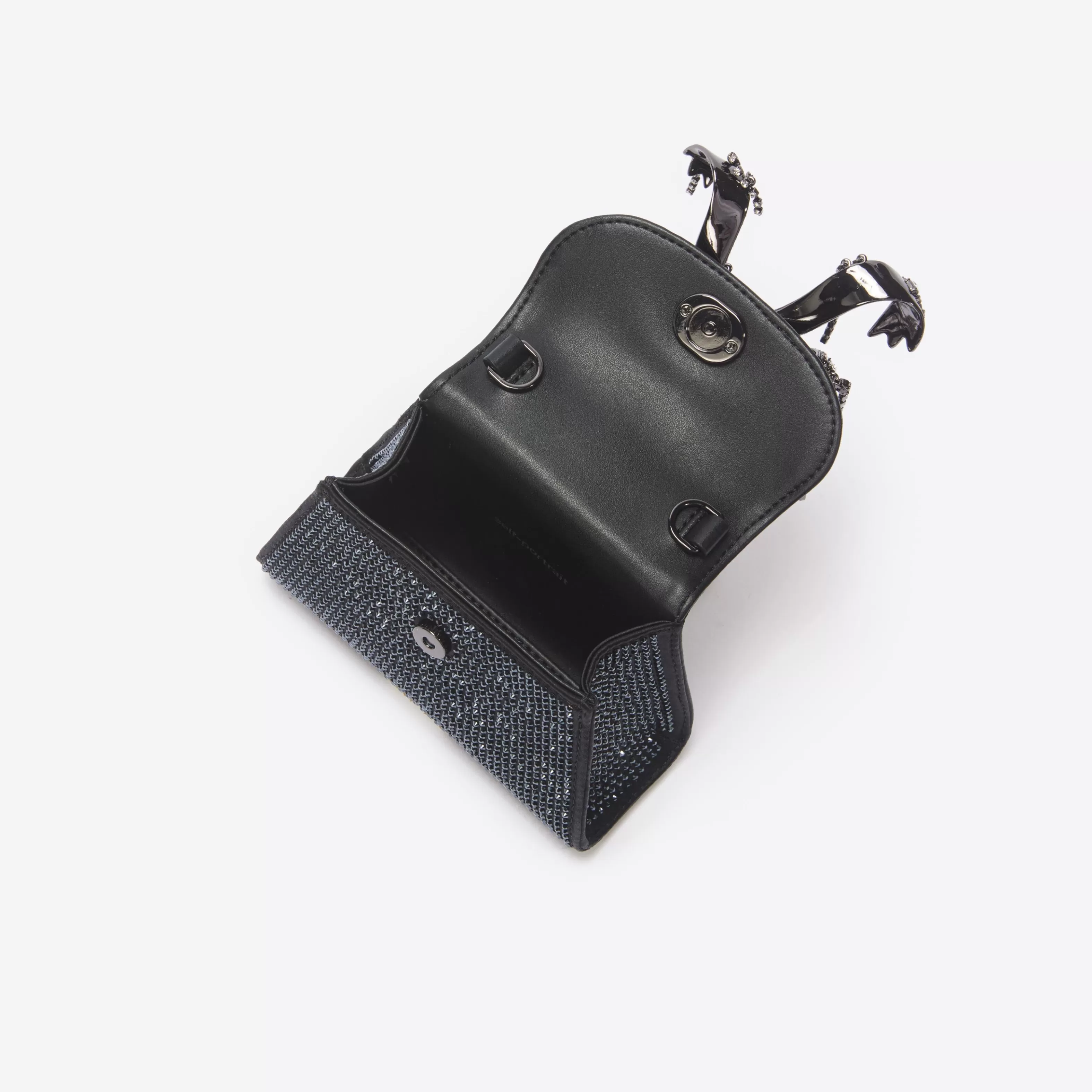 black_rhinestone_embellished_micro_bow_bag_11720.webp Cheap Rhinestone Embellished Micro Bow Bag Handbags