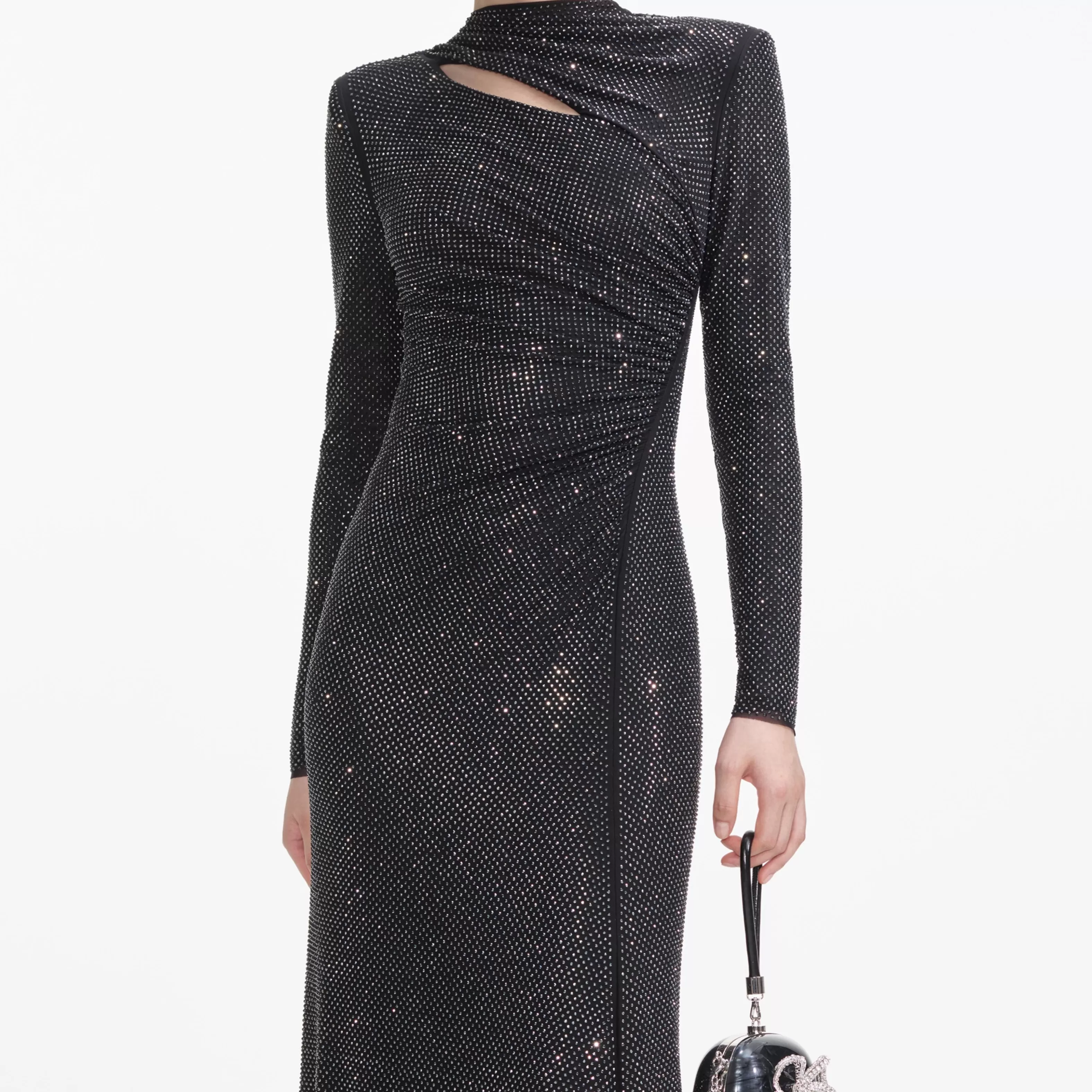 black_rhinestone_mesh_cut_out_maxi_dress_6104.webp Sale Rhinestone Mesh Cut Out Maxi Dress Dresses