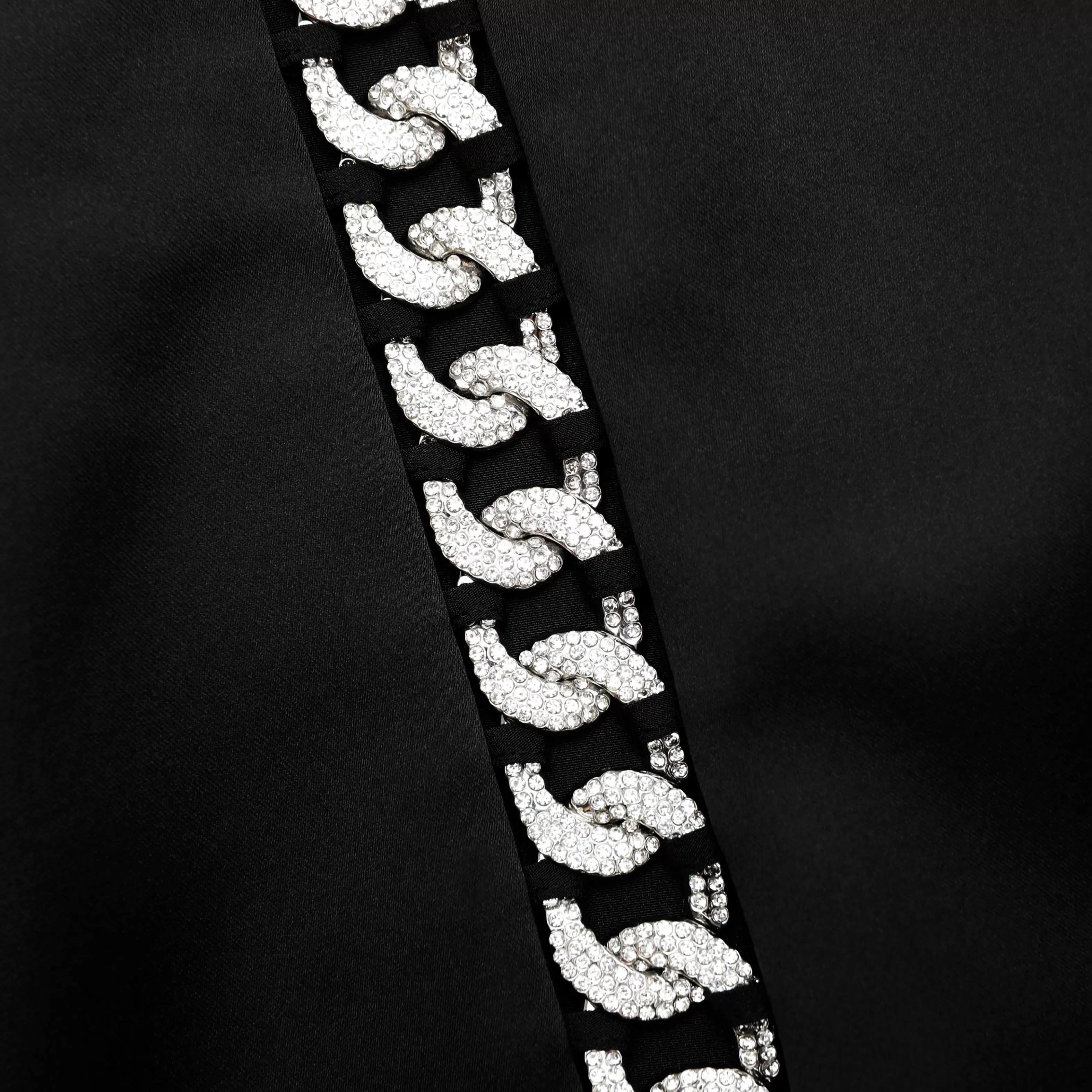 black_satin_chain_detail_mini_dress_6340.webp Cheap Satin Chain Detail Mini Dress Dresses