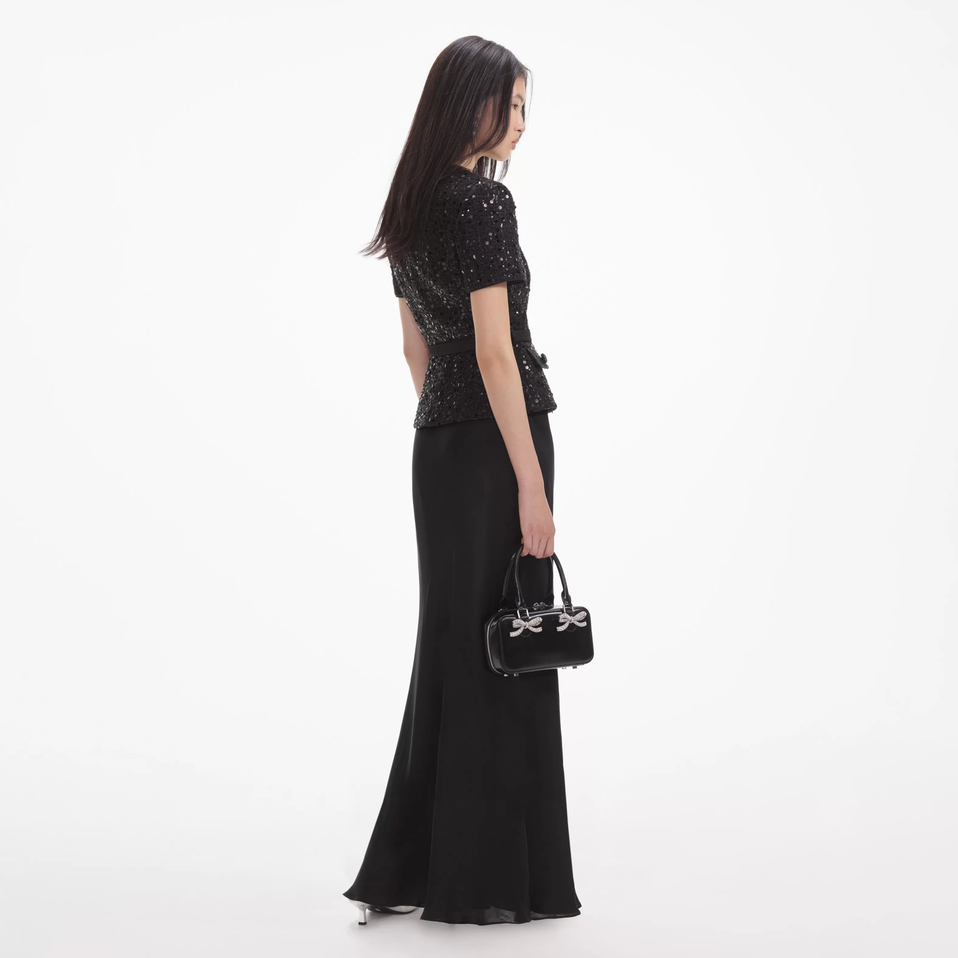 black_sequin_boucle_maxi_dress_7608.webp Sale Sequin Boucle Maxi Dress Dresses | Exclusives