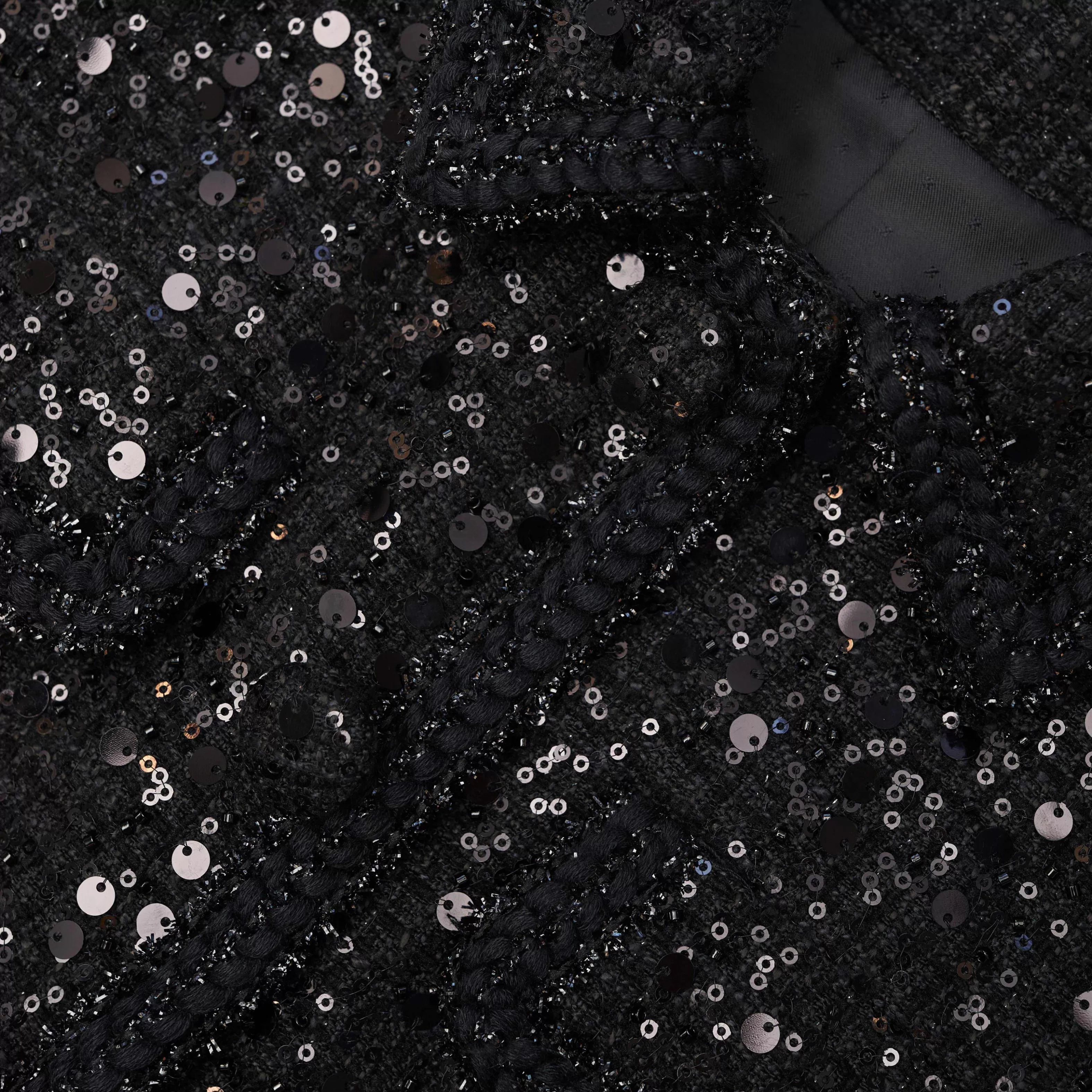 black_sequin_boucle_mini_dress_7319.webp Cheap Sequin Boucle Mini Dress Dresses | Exclusives