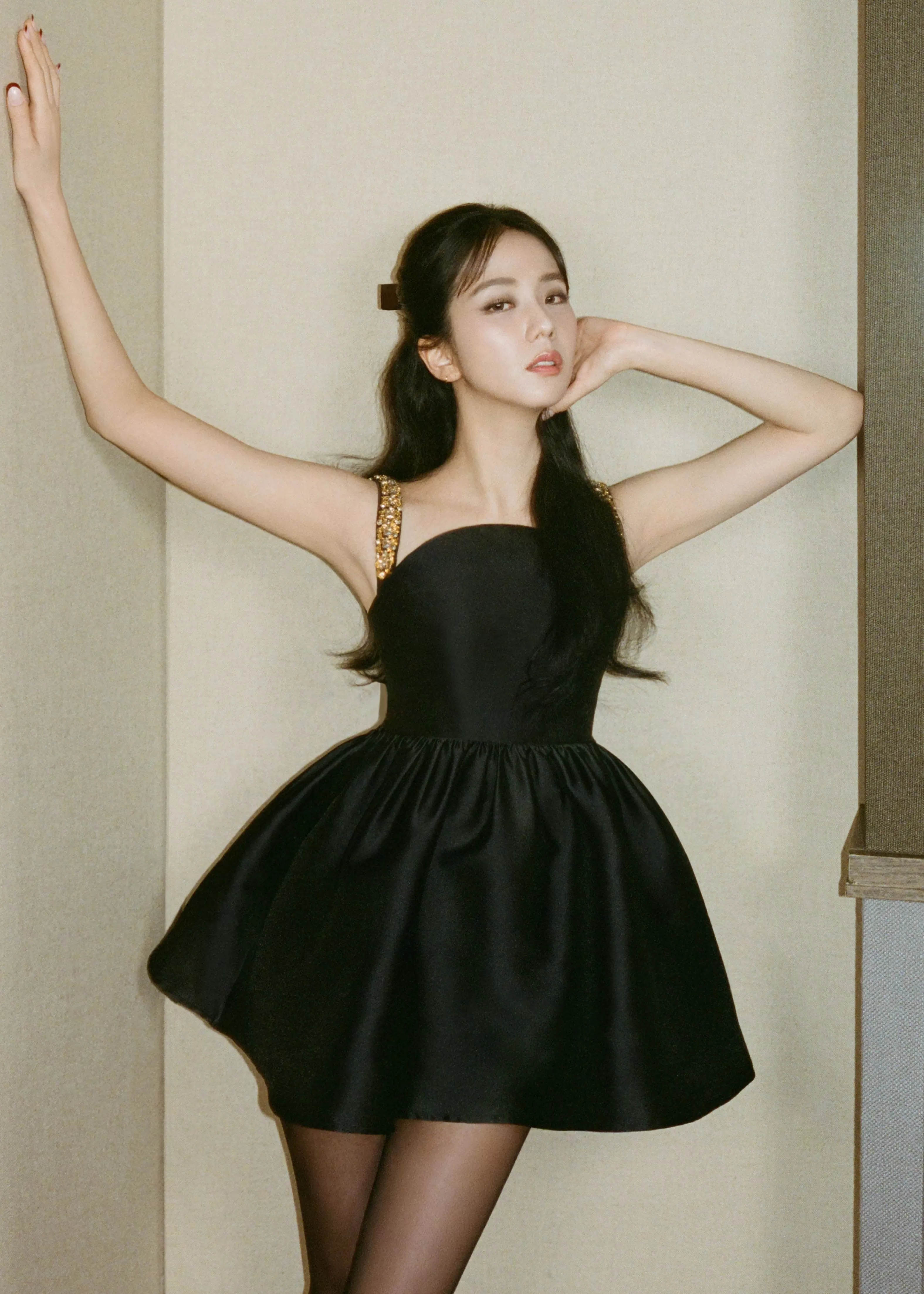 black_taffeta_embellished_mini_dress_7882.webp Fashion Taffeta Embellished Mini Dress Dresses | Icons
