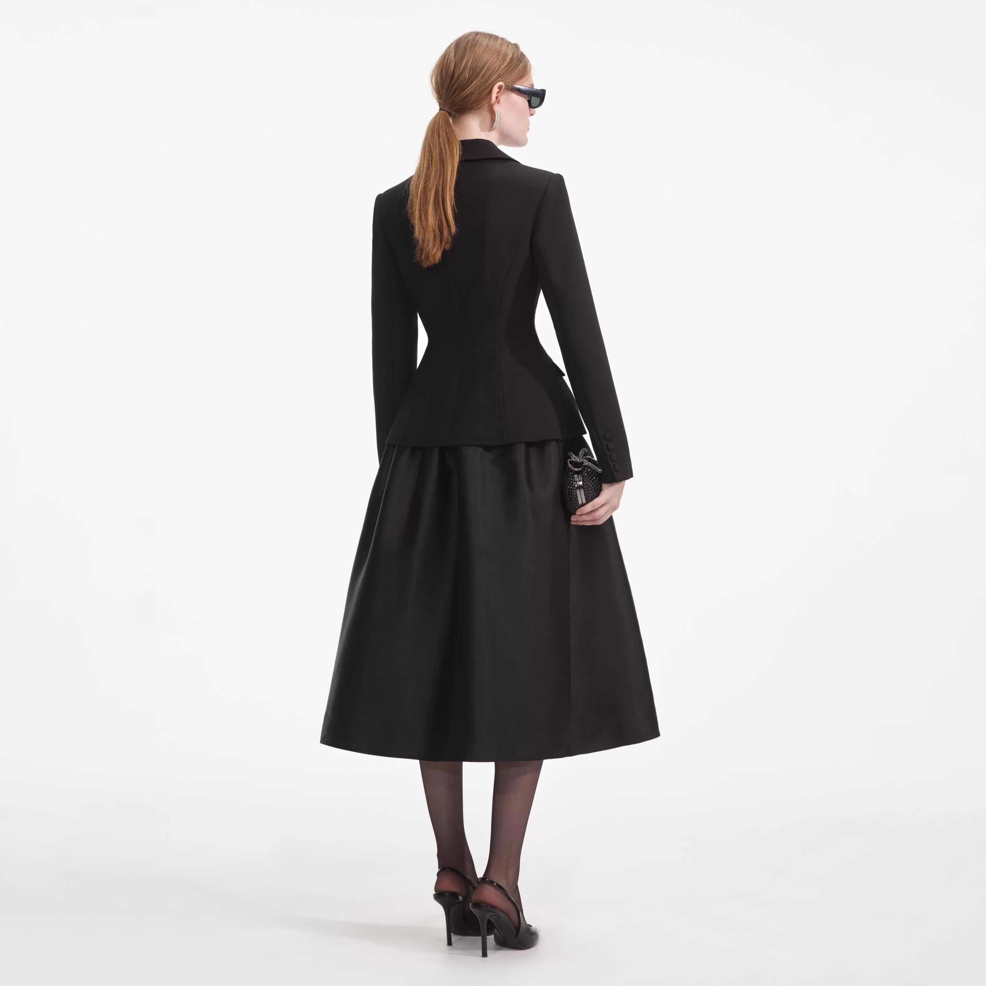 black_tailored_midi_dress_6556.webp Cheap Tailored Midi Dress Dresses