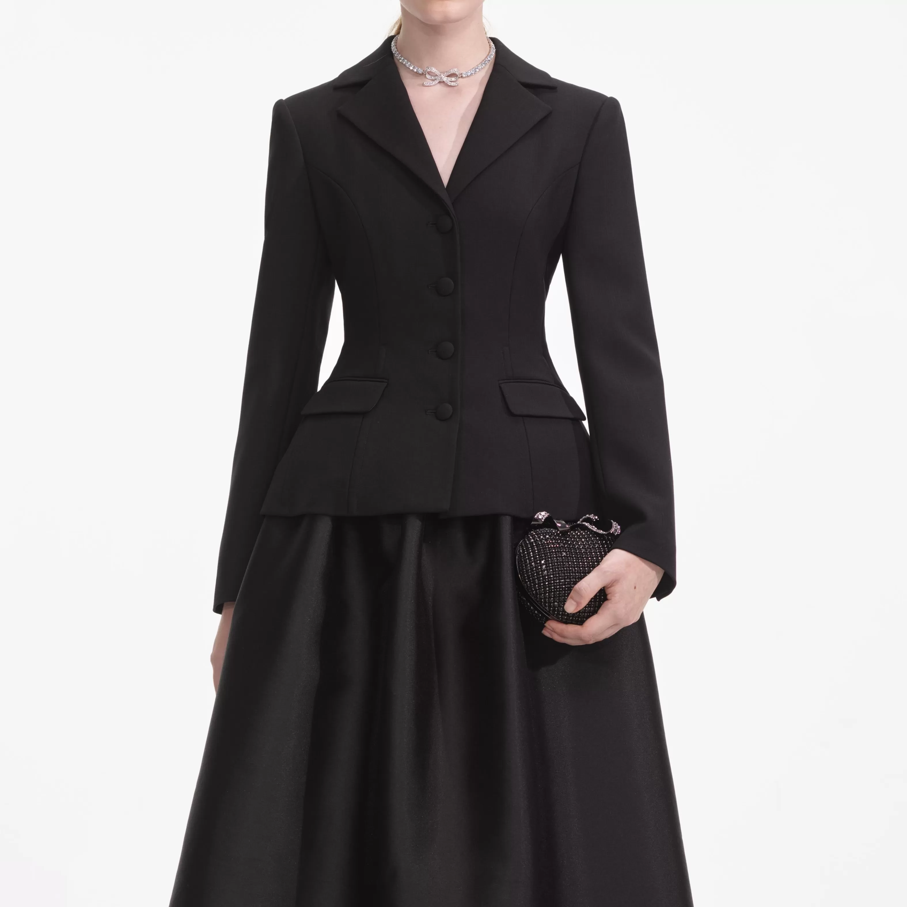 black_tailored_midi_dress_6557.webp Cheap Tailored Midi Dress Dresses