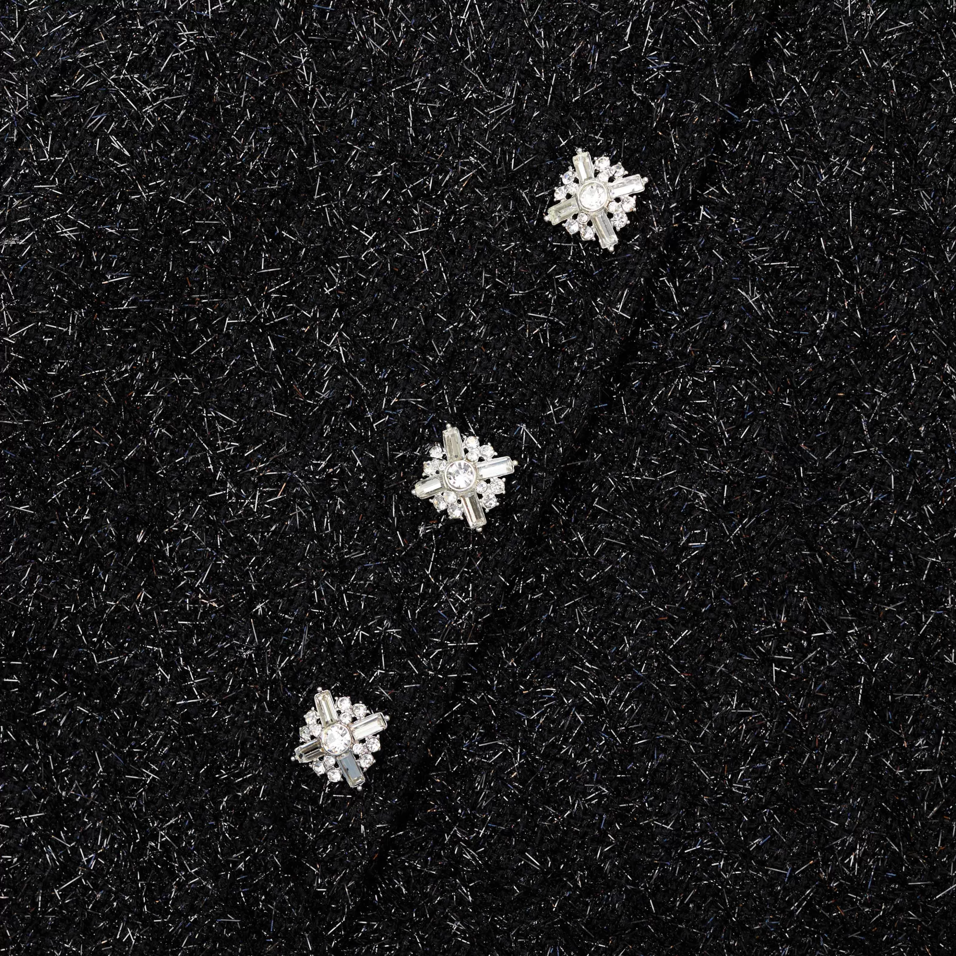 black_tinsel_boucle_buttoned_midi_dress_7595.webp Sale Tinsel Boucle Buttoned Midi Dress Dresses