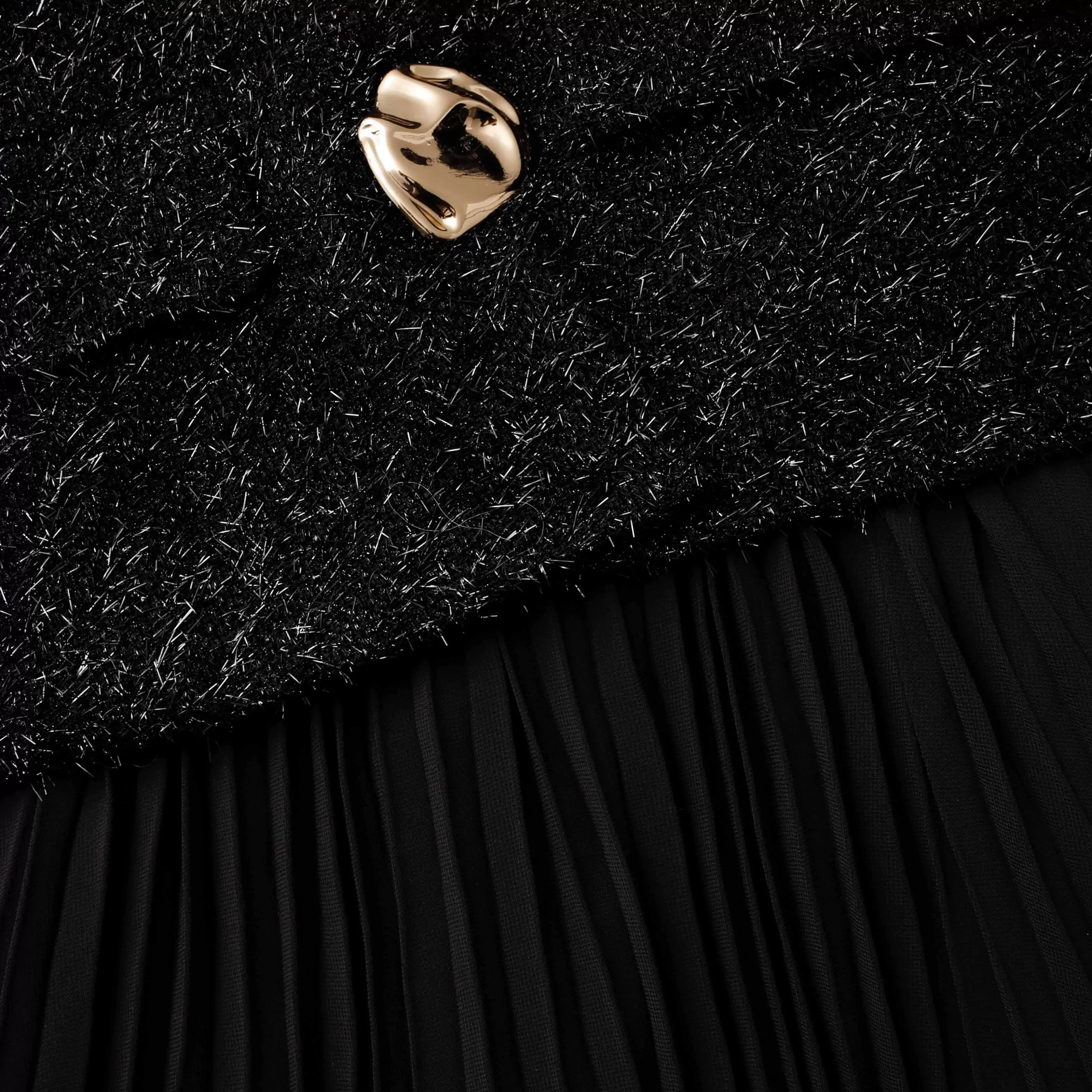 black_tinsel_boucle_chiffon_midi_dress_8286.webp Flash Sale Tinsel Boucle Chiffon Midi Dress Dresses