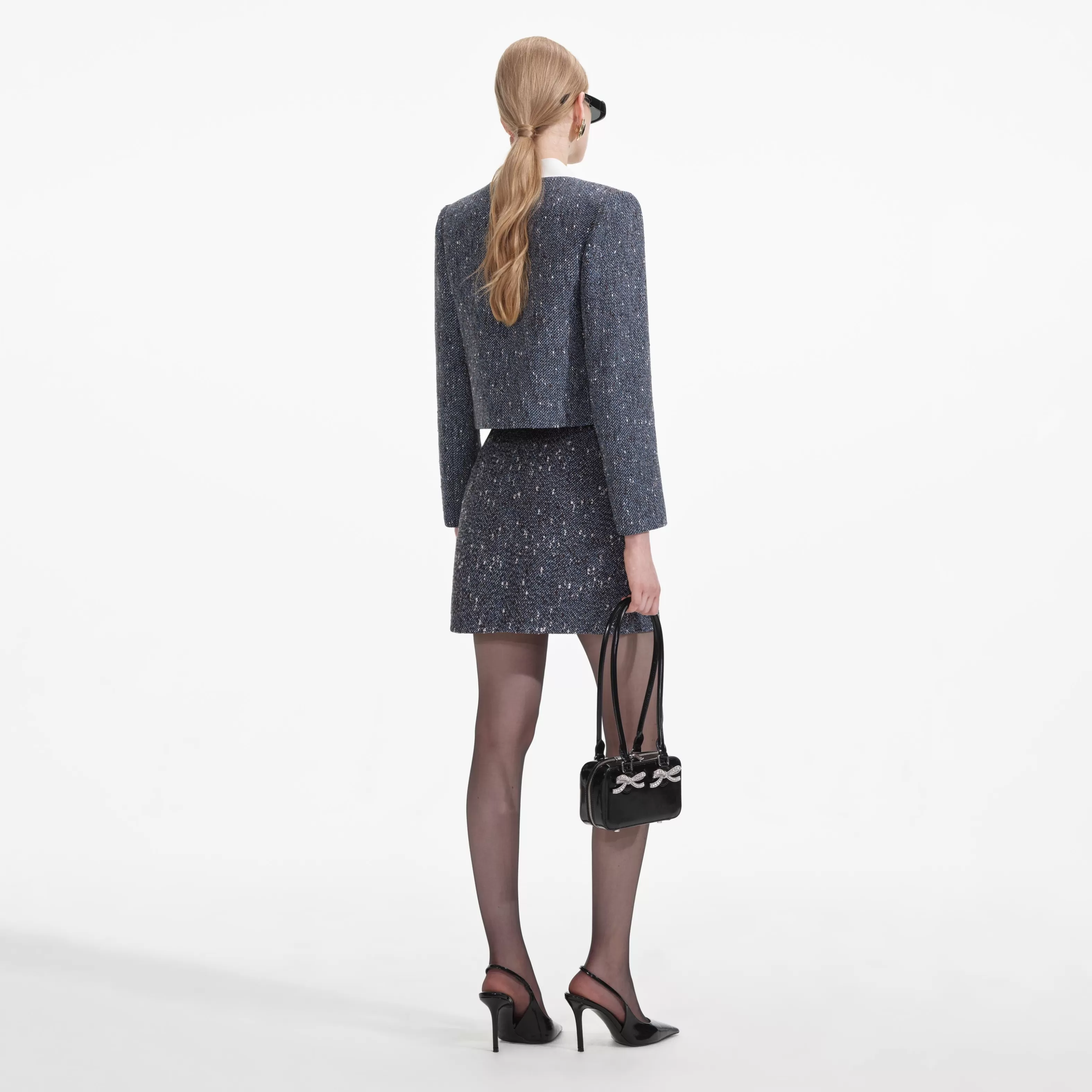 blue_boucle_mini_skirt_9285.webp Best Sale Boucle Mini Skirt Co-ords | Bottoms