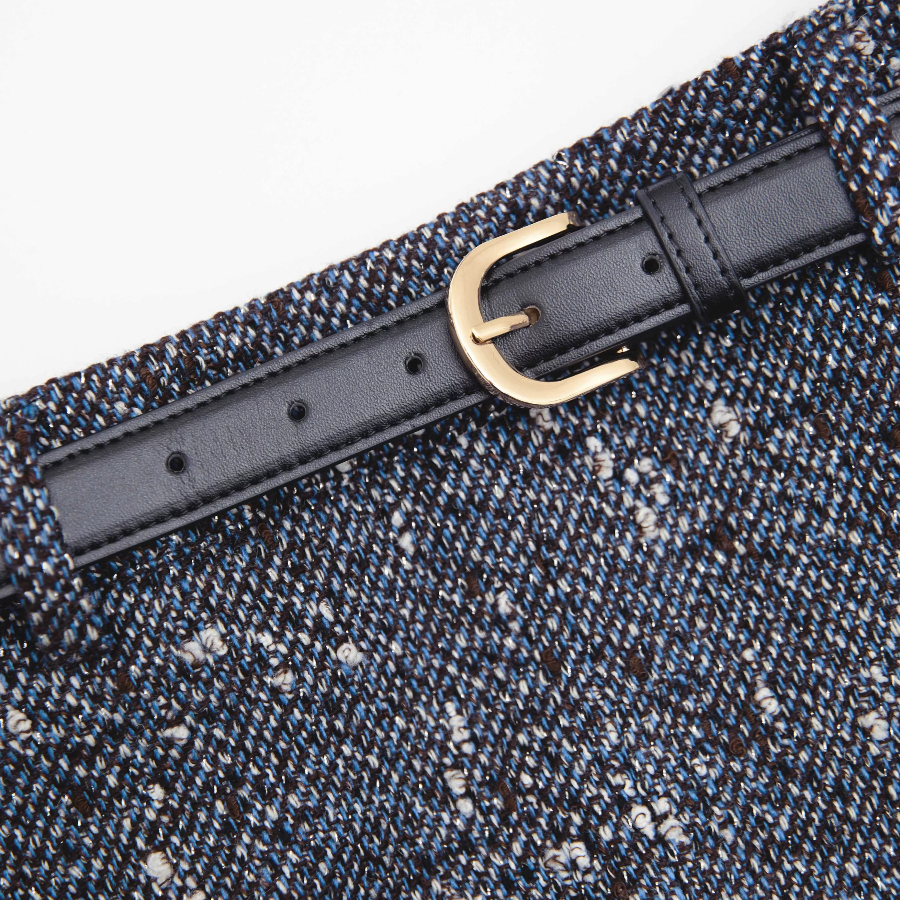 blue_boucle_mini_skirt_9288.webp Best Sale Boucle Mini Skirt Co-ords | Bottoms
