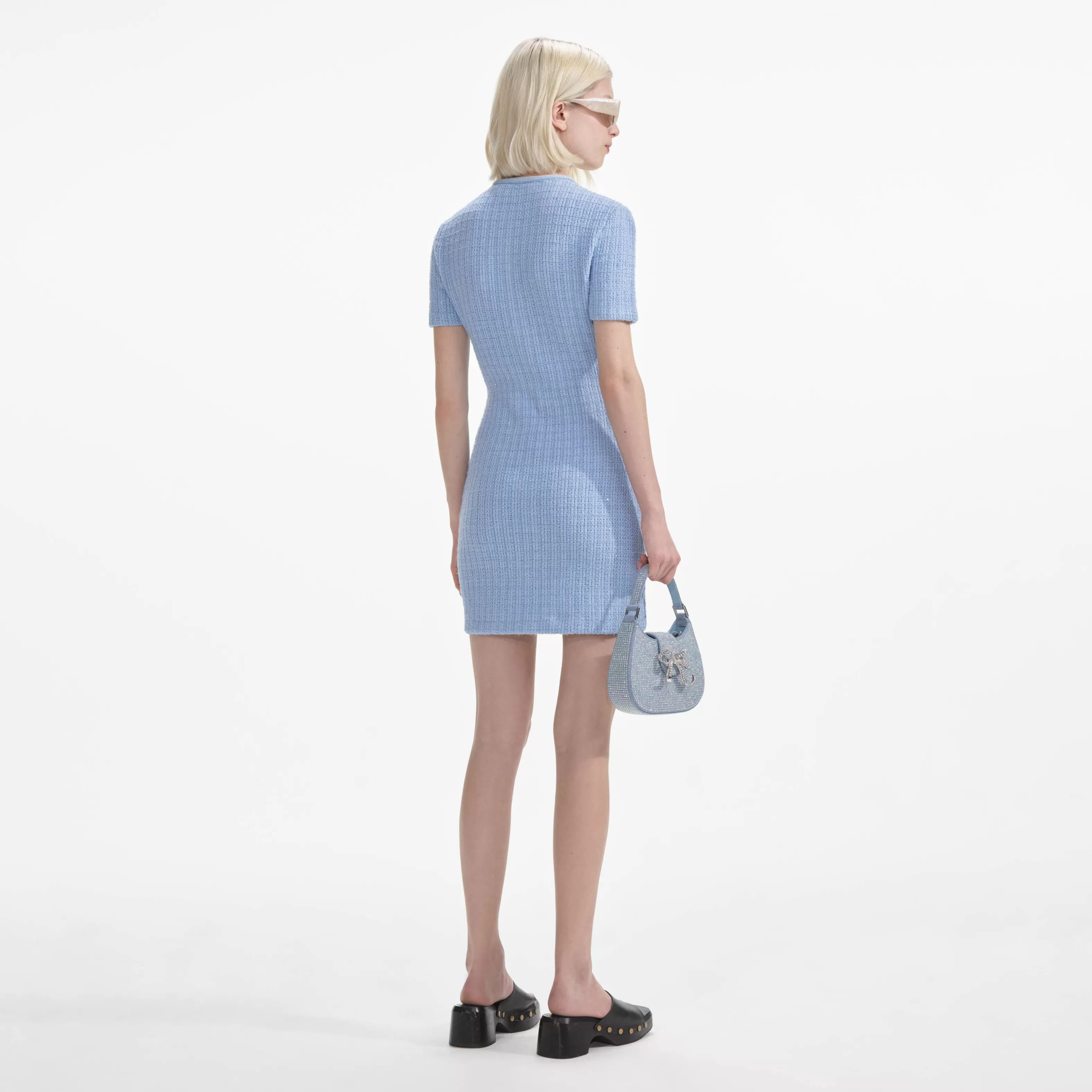 blue_jewel_button_knit_mini_dress_8441.webp Fashion Jewel Button Knit Mini Dress Dresses | Knitwear