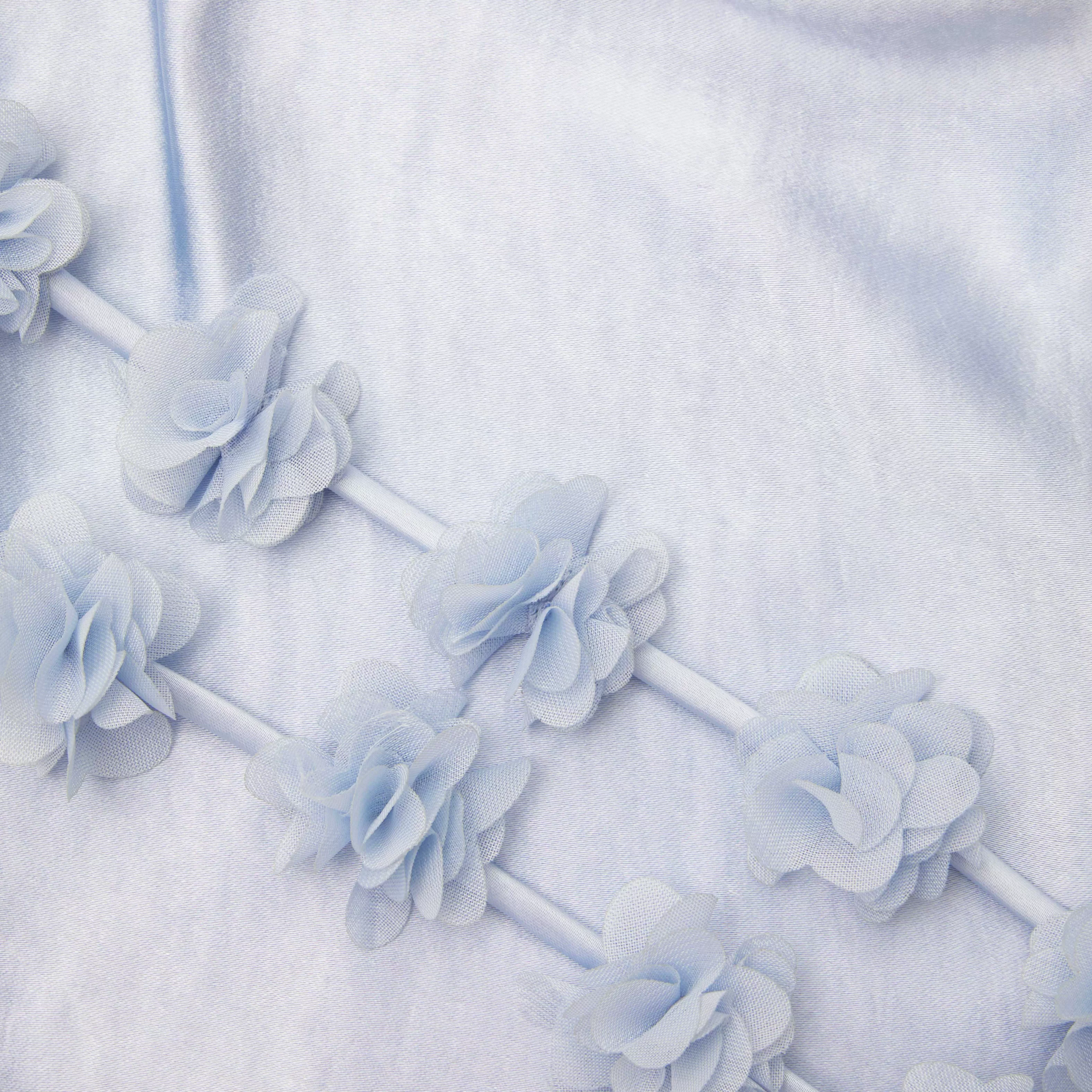 blue_satin_flower_maxi_dress_7923.webp Discount Satin Flower Maxi Dress Dresses | Icons