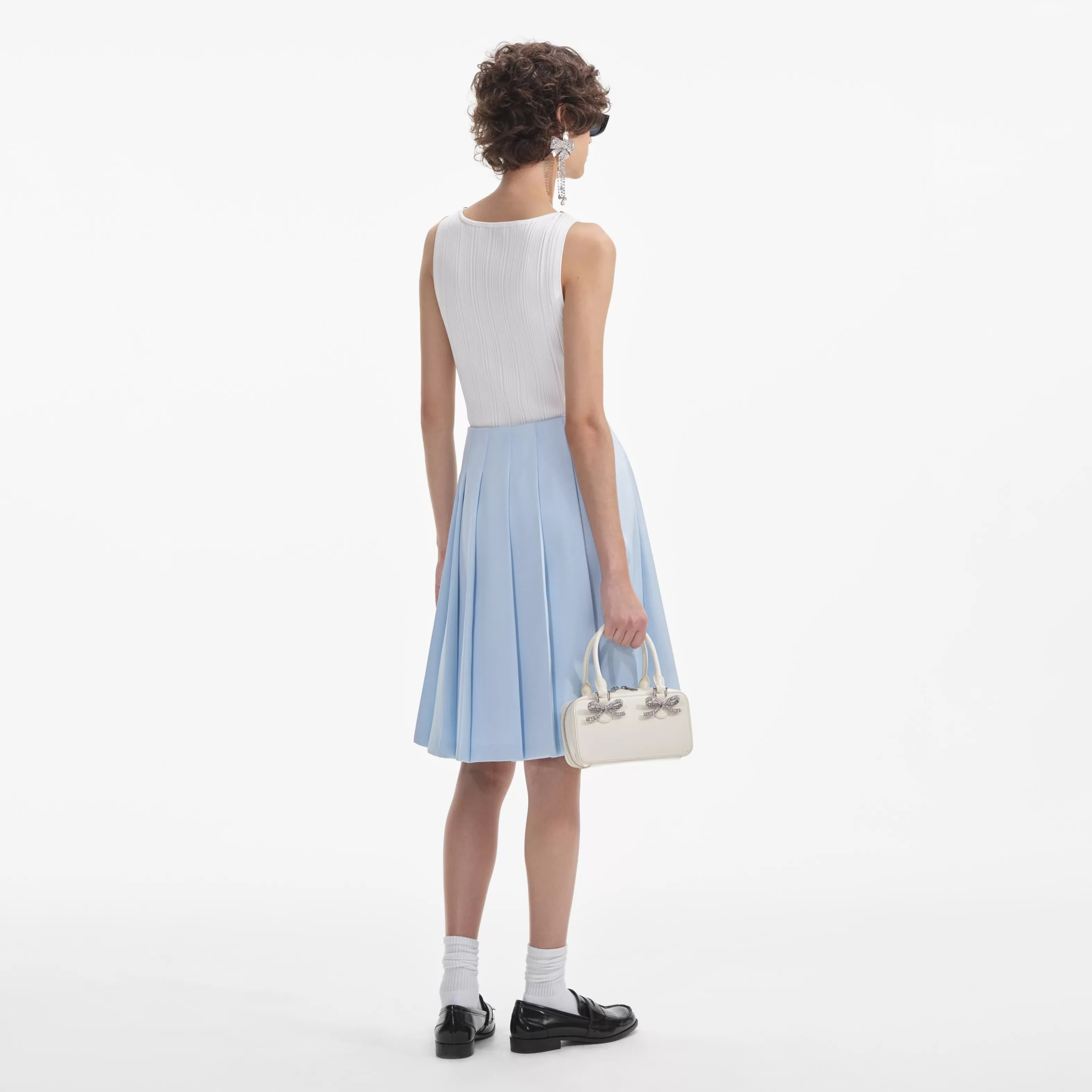 blue_satin_midi_skirt_9490.webp Cheap Satin Midi Skirt Co-ords | Bottoms