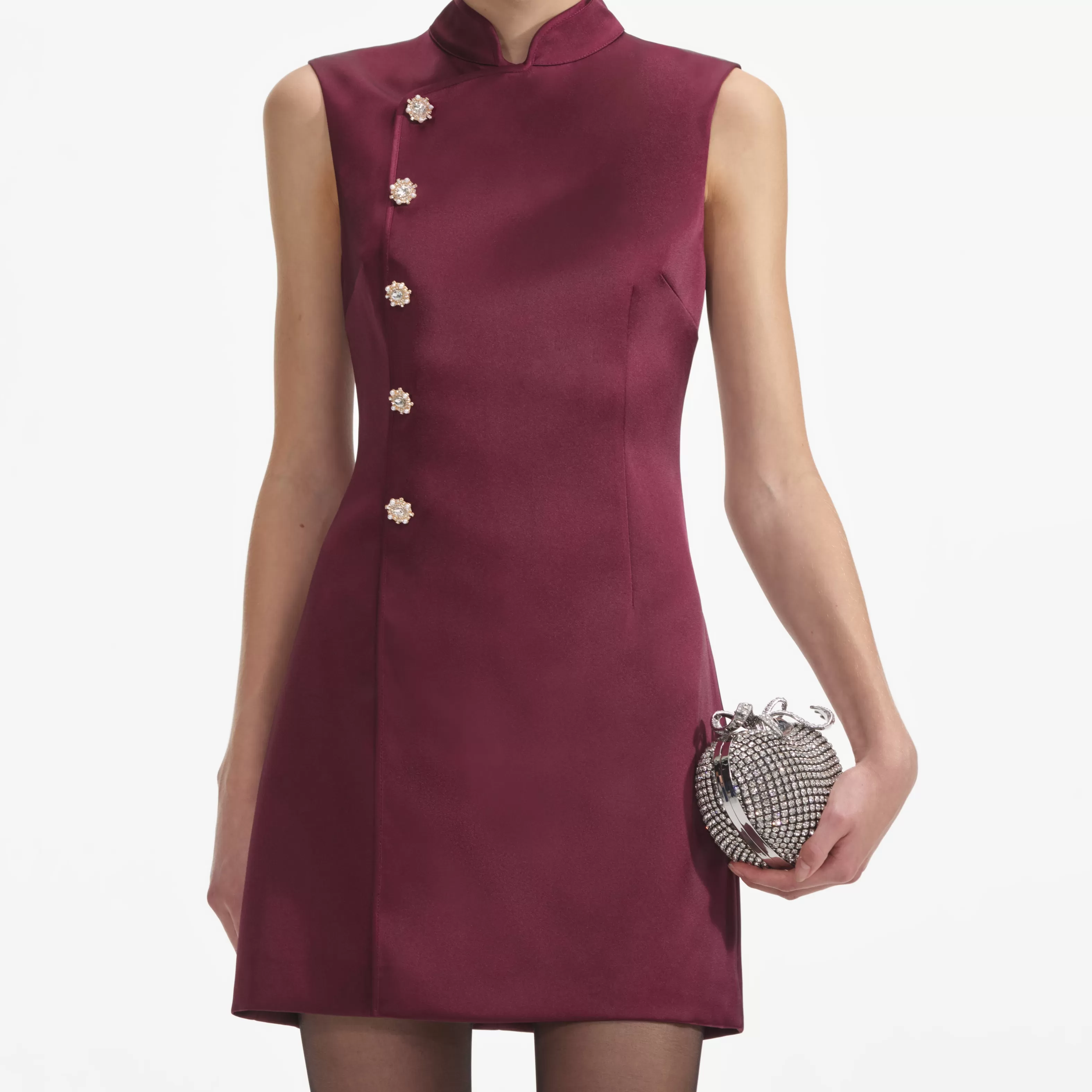 bordeaux_satin_mini_dress_6289.webp Cheap Satin Mini Dress Dresses | Exclusives