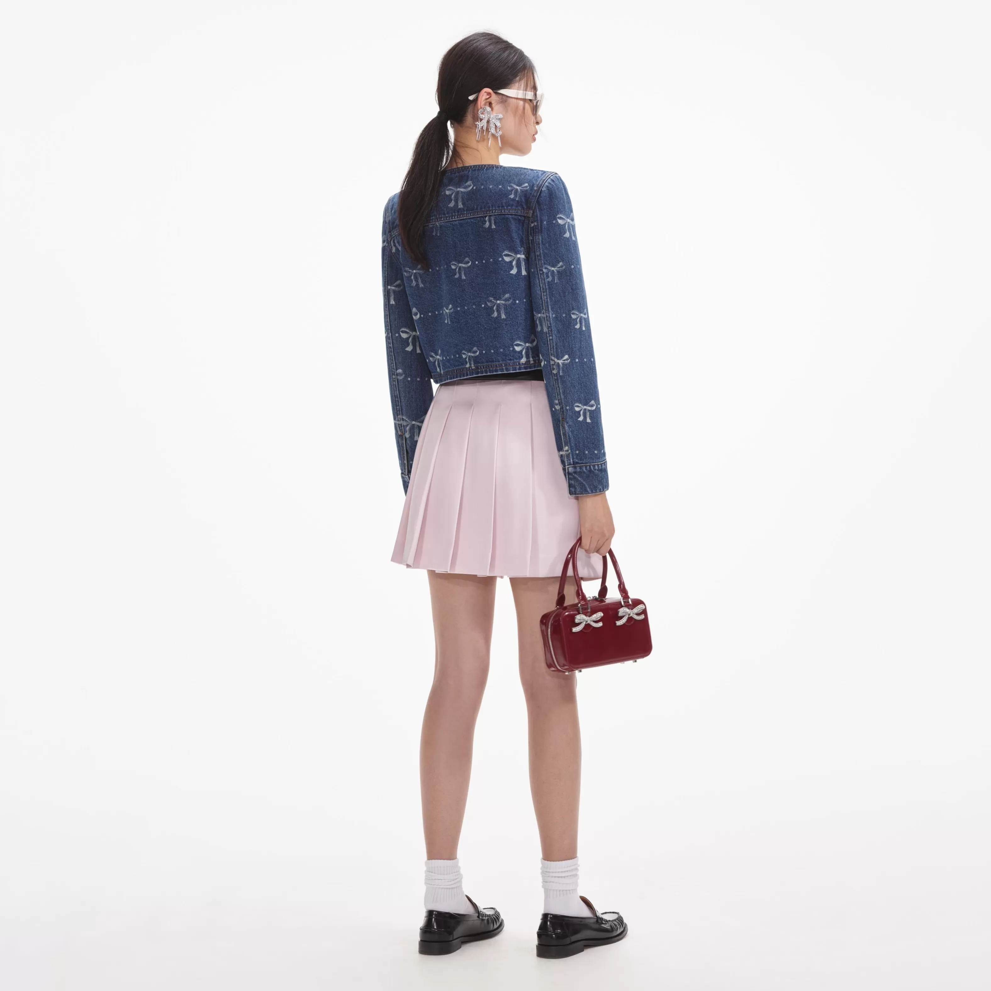 bow_print_denim_jacket_9499.webp Discount Print Denim Jacket Co-ords | Denim