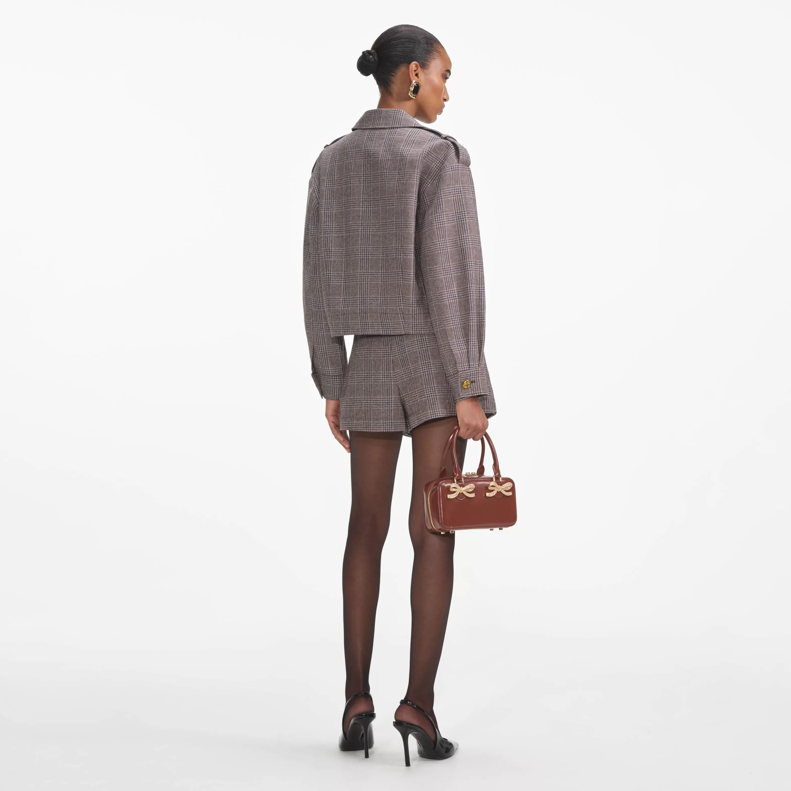 brown_check_mini_skort_9348.webp Fashion Check Mini Skort Co-ords | Bottoms