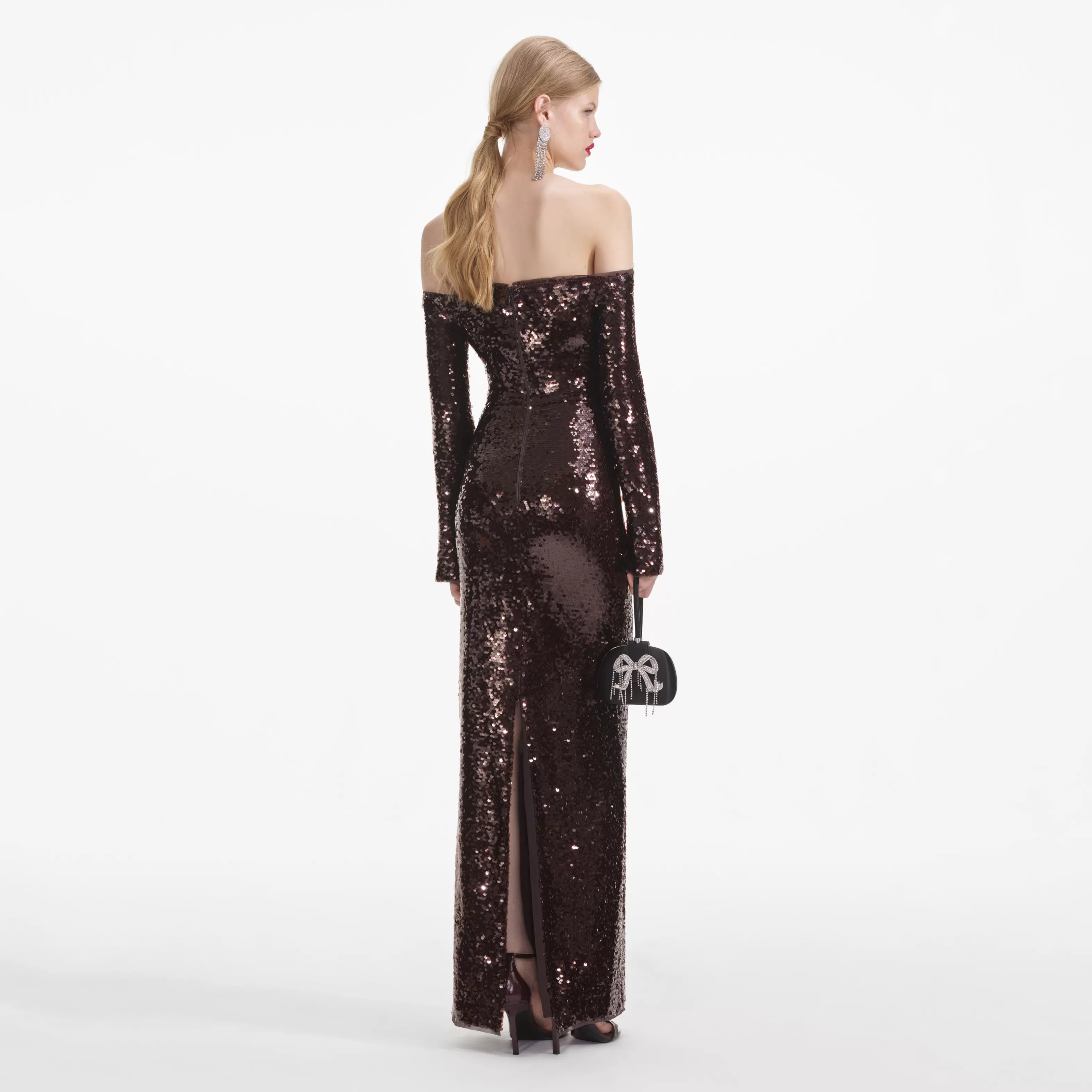 brown_sequin_off_shoulder_maxi_dress_6235.webp Clearance Sequin Off Shoulder Maxi Dress Dresses