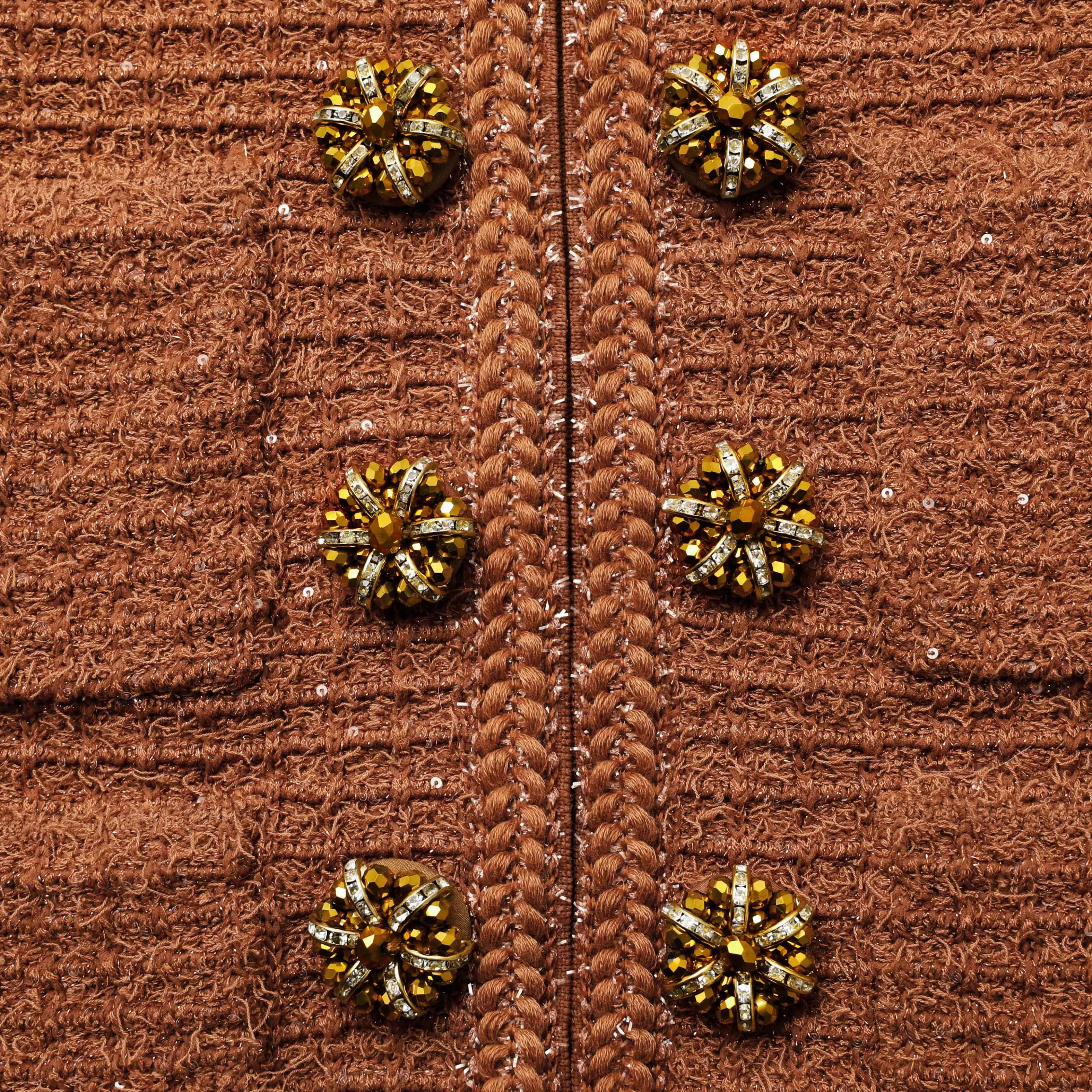 brown_textured_knit_jacket_9033.webp Clearance Textured Knit Jacket Knitwear | Co-ords