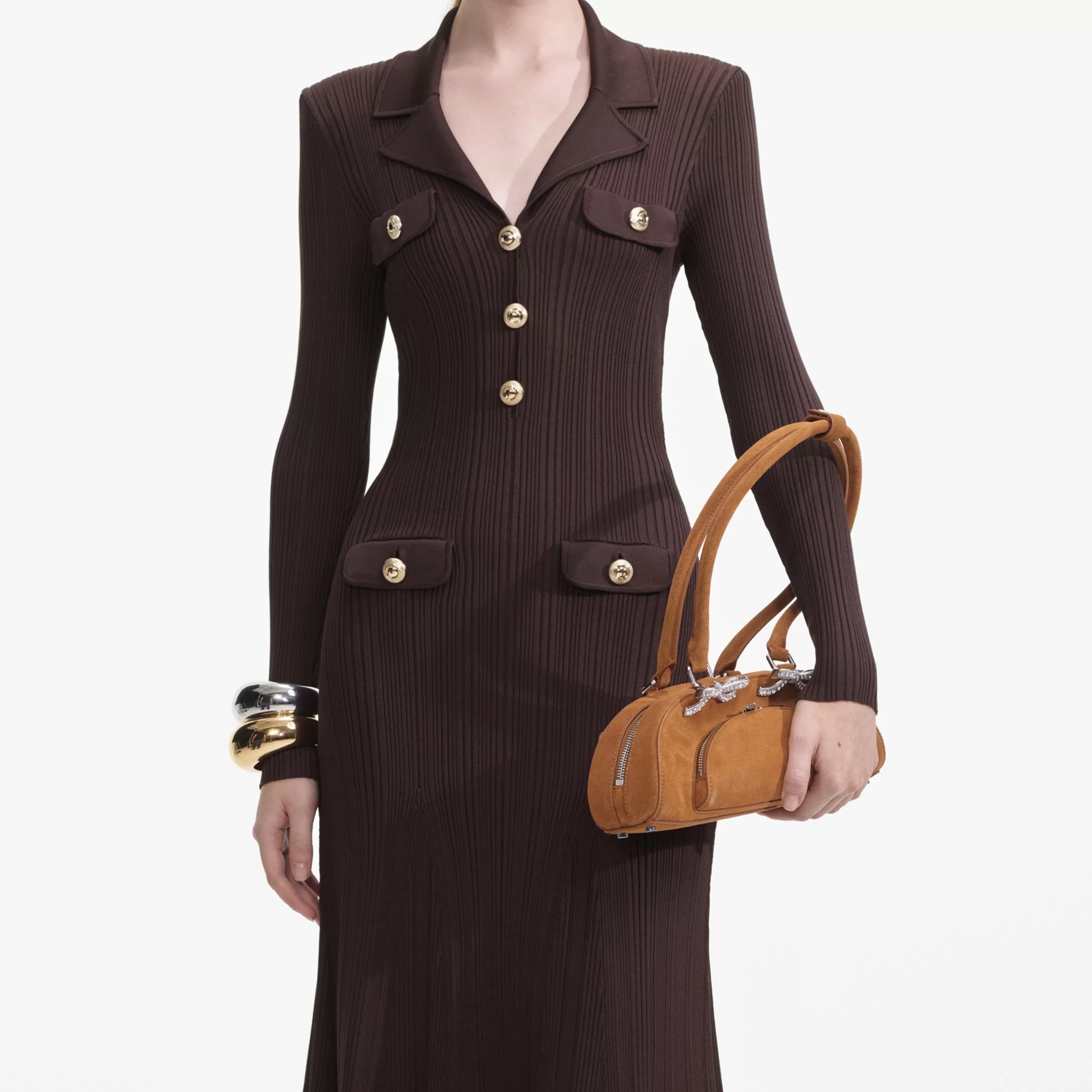 brown_viscose_rib_knit_midi_dress_6714.webp Flash Sale Viscose Rib Knit Midi Dress Dresses | Knitwear