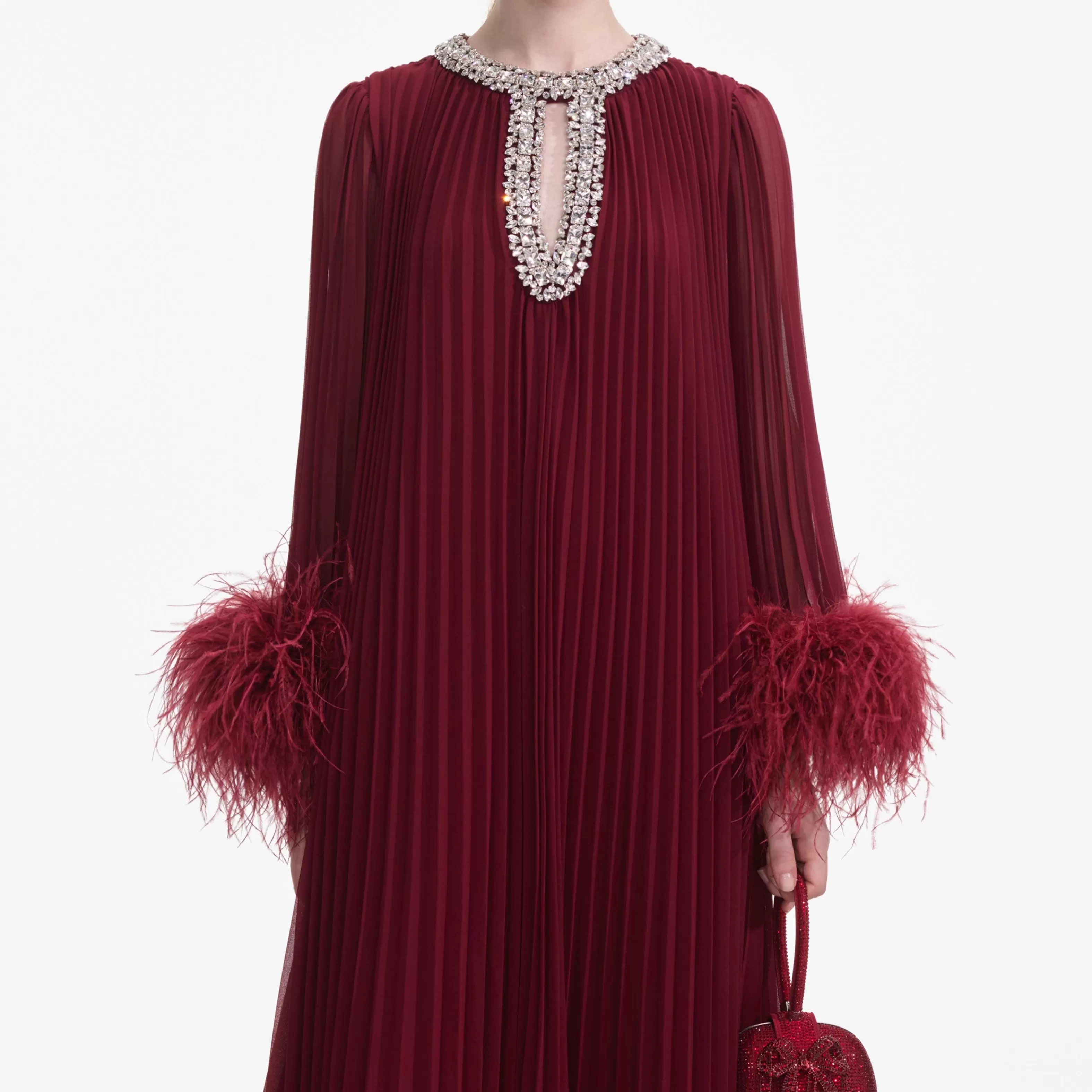 burgundy_chiffon_feather_midi_dress_6214.webp Shop Chiffon Feather Midi Dress Dresses | Exclusives