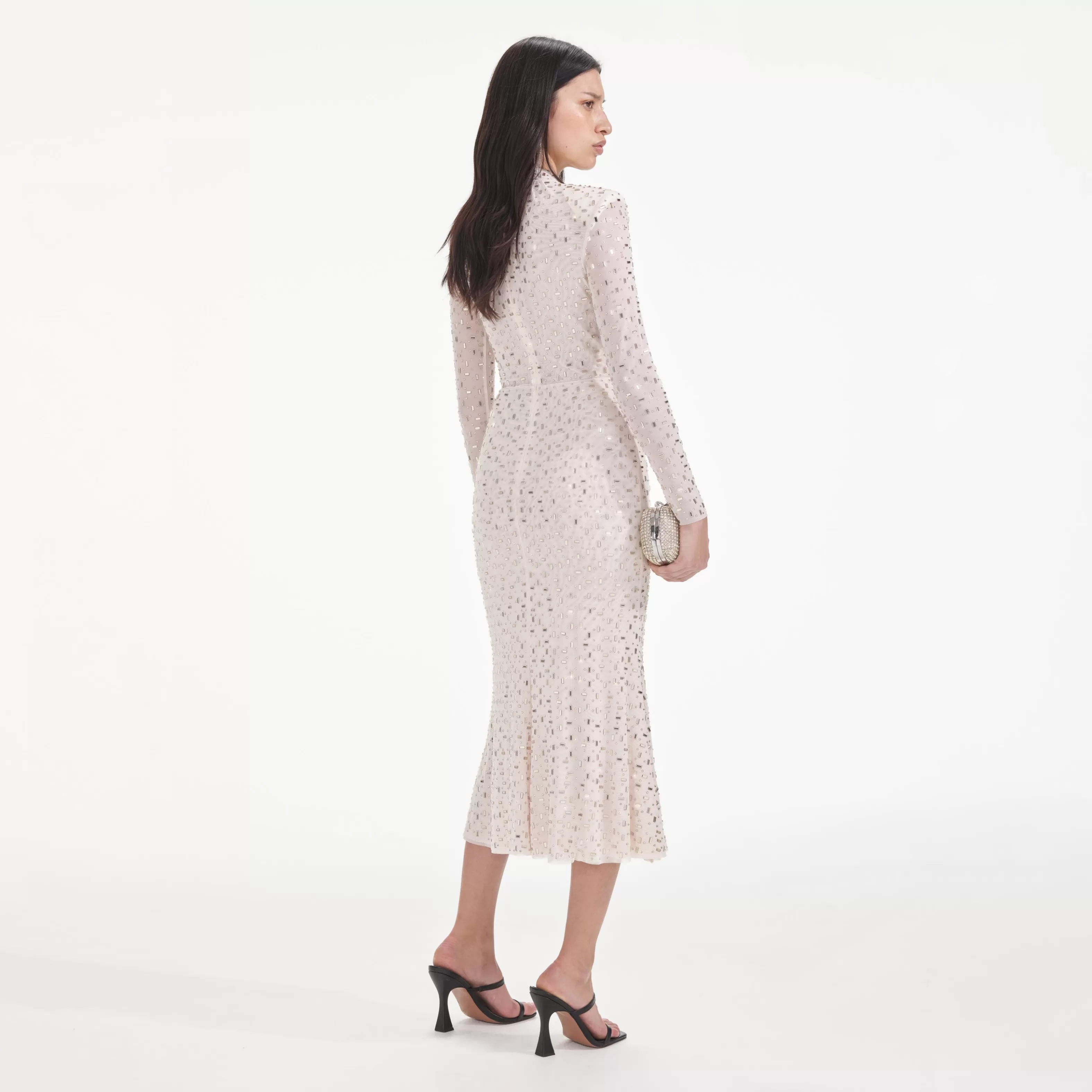 champagne_rhinestone_mesh_midi_dress_8081.webp Fashion Rhinestone Mesh Midi Dress Dresses | Exclusives