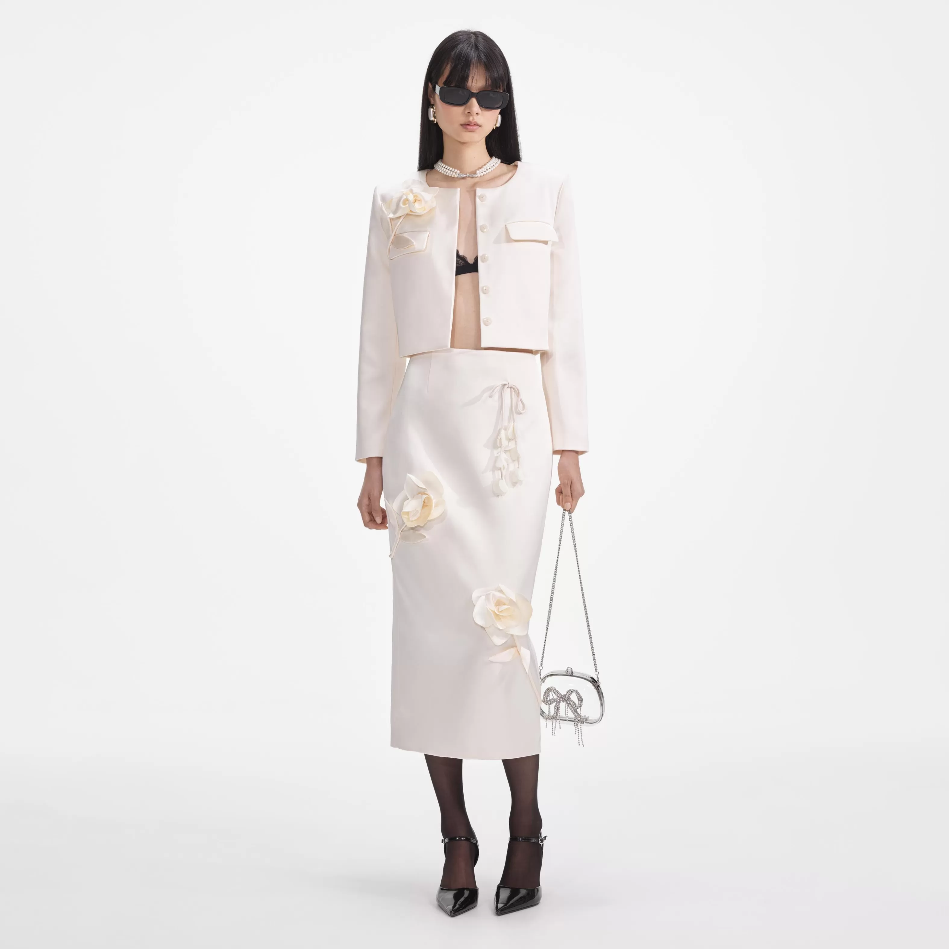 cream_3d_flower_satin_midi_skirt_9296.webp New 3D Flower Satin Midi Skirt Co-ords | Bottoms