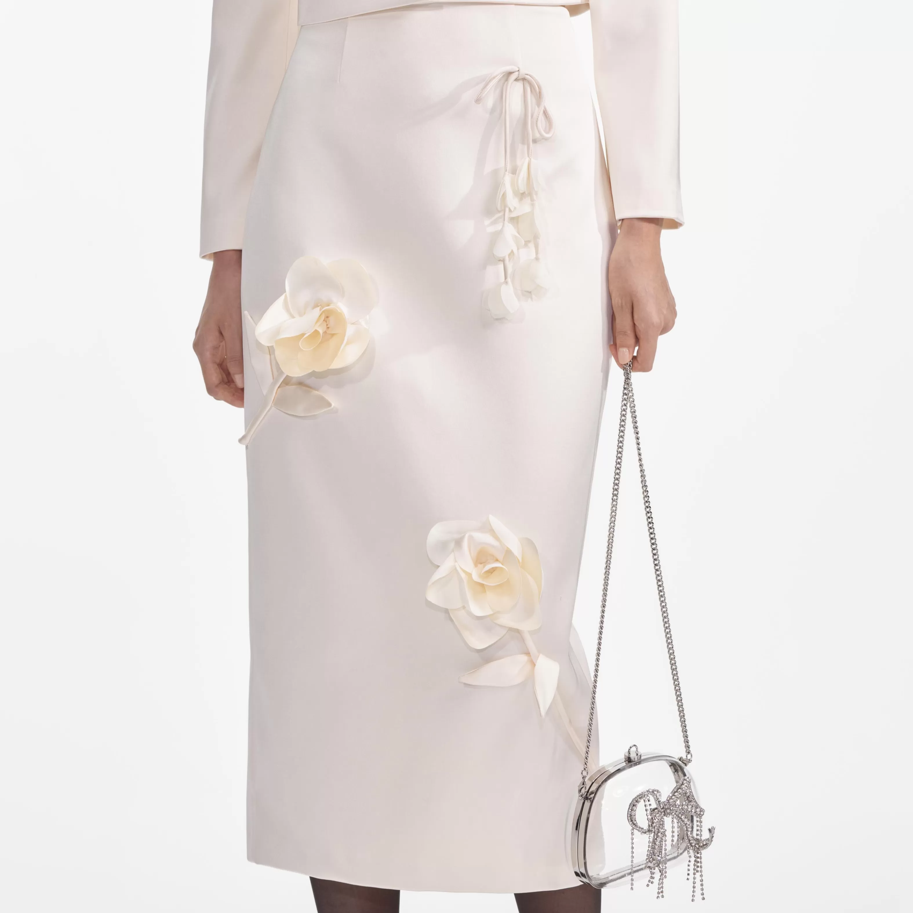 cream_3d_flower_satin_midi_skirt_9297.webp New 3D Flower Satin Midi Skirt Co-ords | Bottoms
