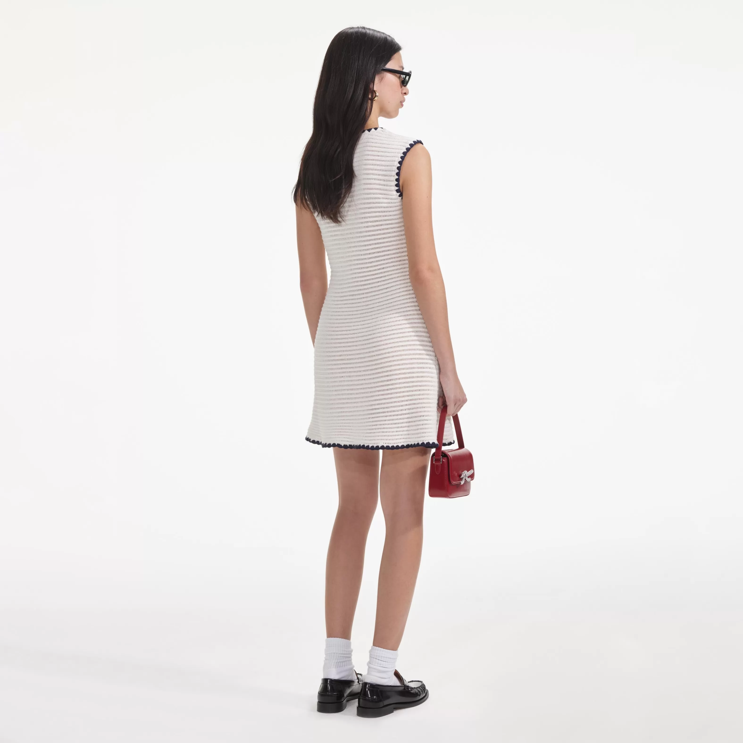 cream_crochet_contrast_trim_mini_dress_8354.webp Outlet Crochet Contrast Trim Mini Dress Dresses