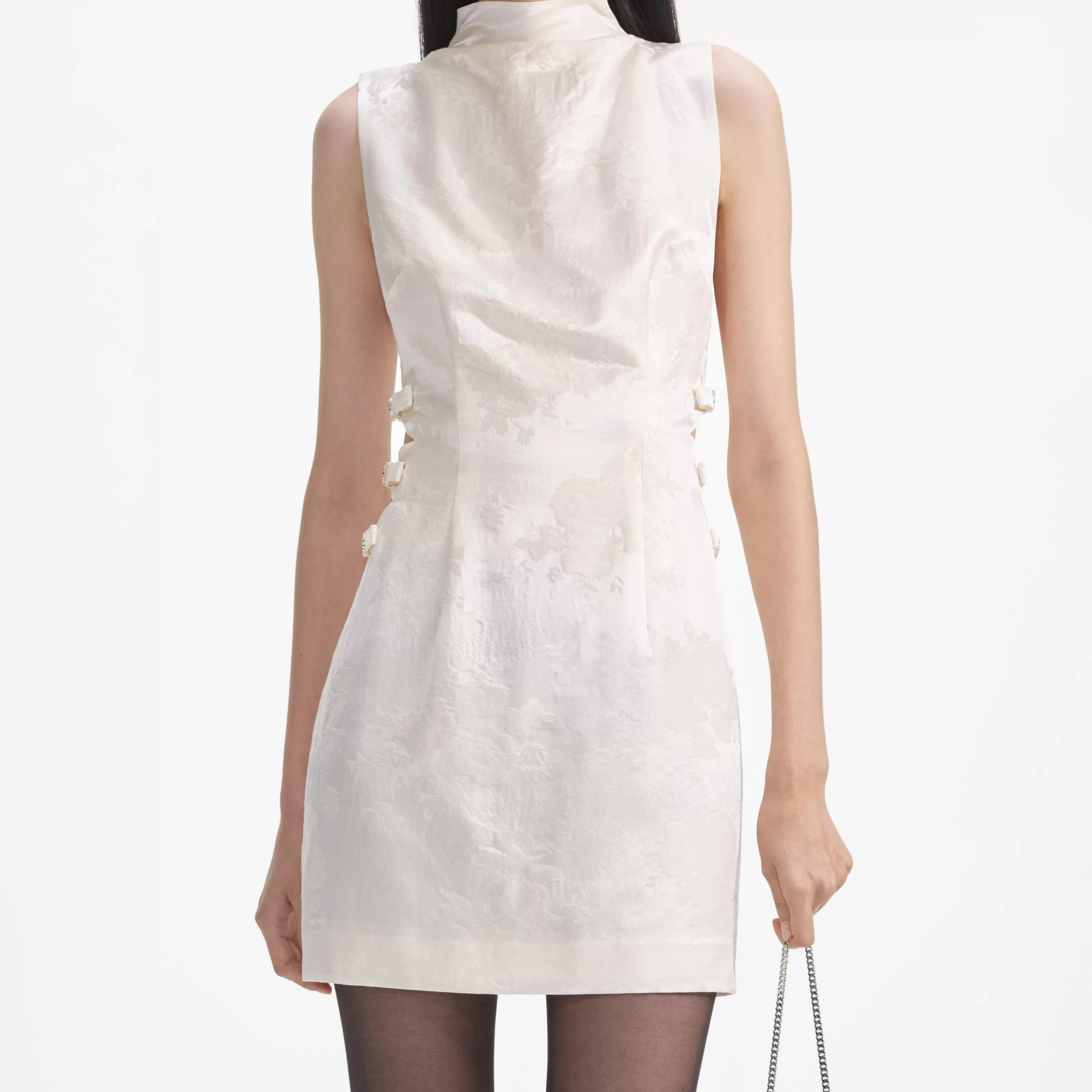 cream_jacquard_mini_dress_6022.webp Best Sale Jacquard Mini Dress Dresses | Exclusives