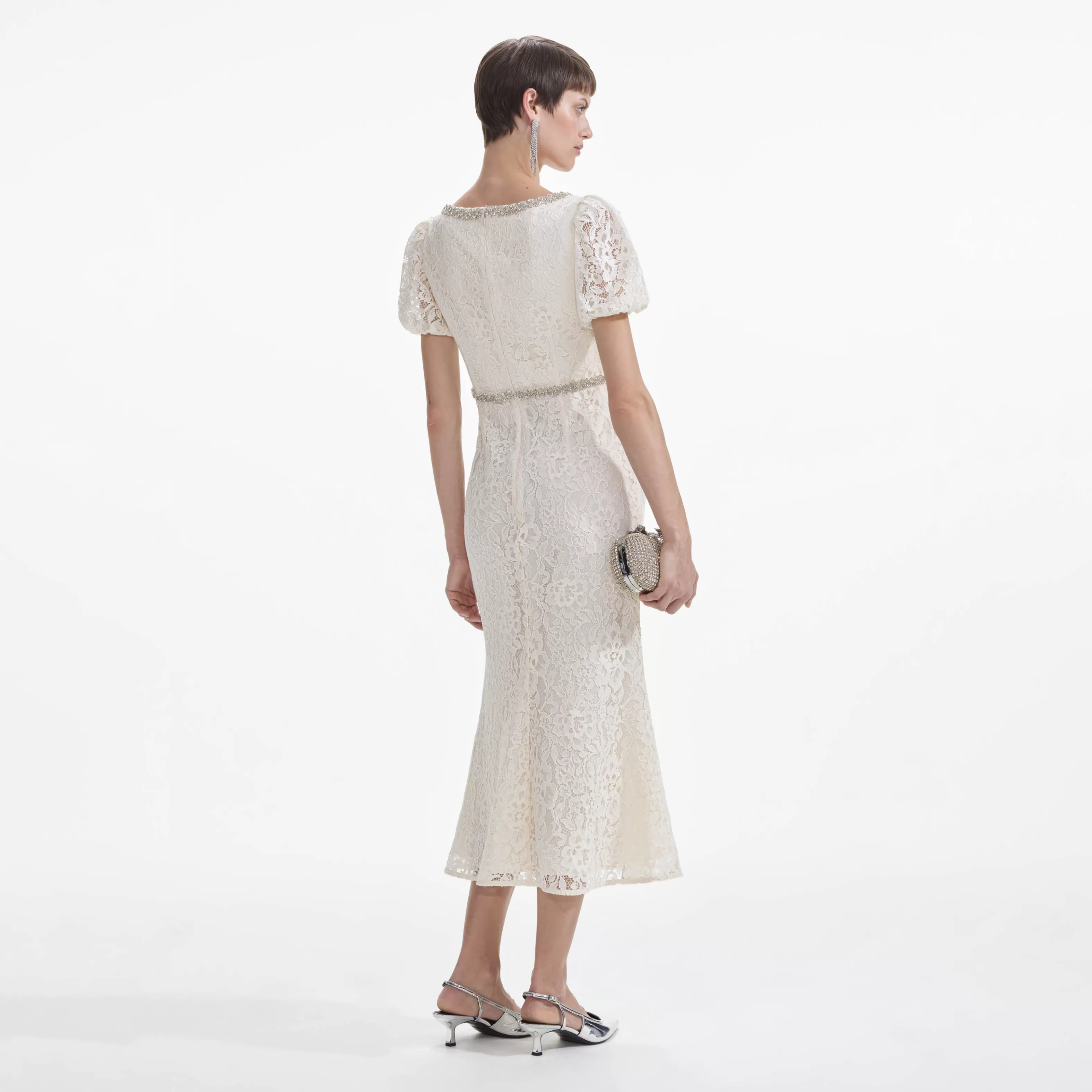 cream_lace_diamante_trim_midi_dress_7810.webp Sale Lace Diamante Trim Midi Dress Dresses