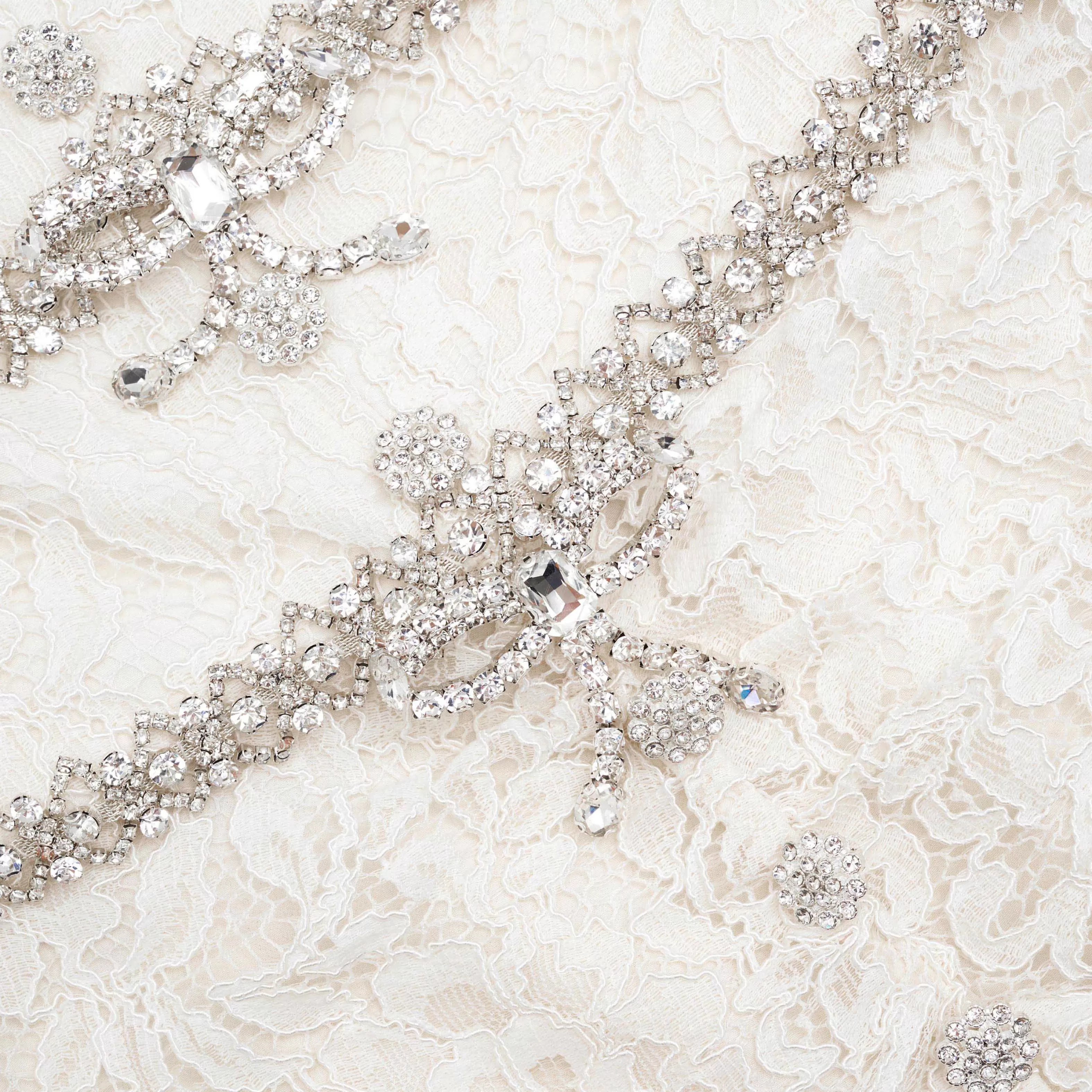 cream_lace_diamante_trim_midi_dress_7812.webp Sale Lace Diamante Trim Midi Dress Dresses