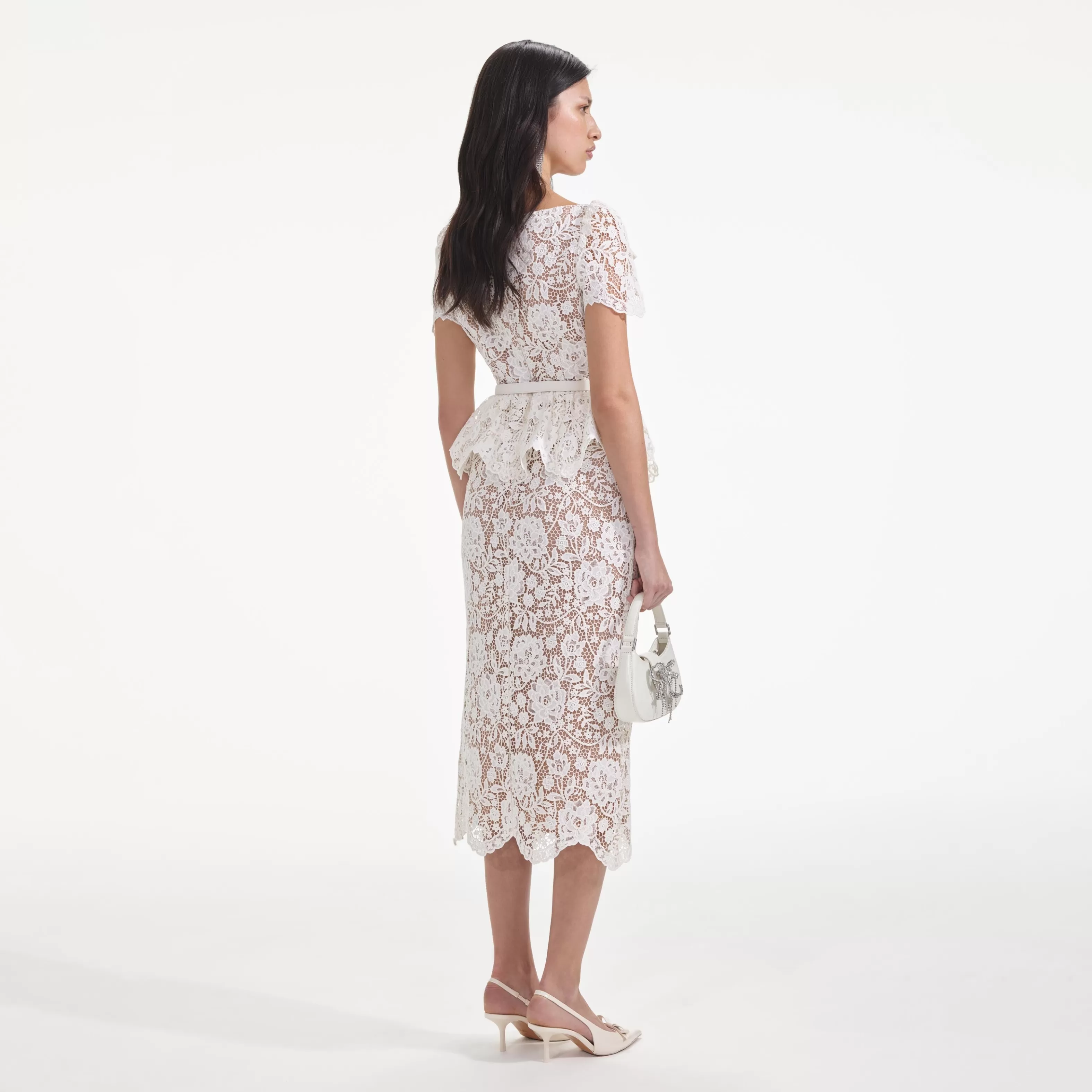 cream_lace_peplum_midi_dress_8022.webp Hot Lace Peplum Midi Dress Dresses | Icons