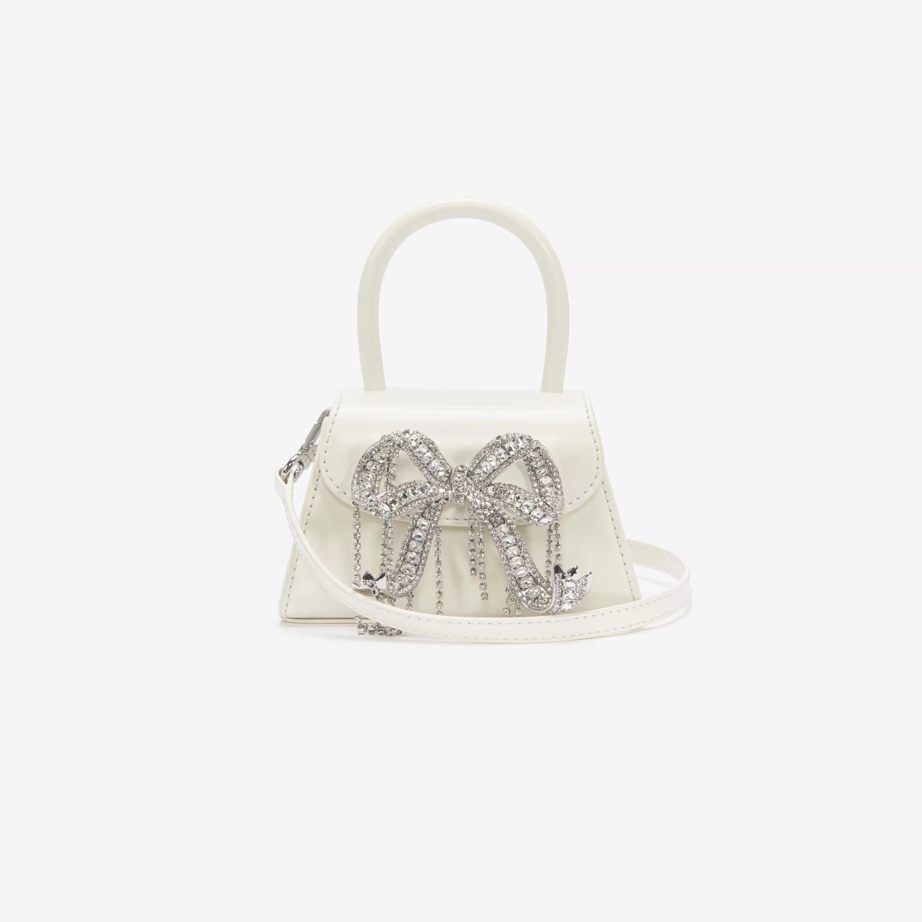 cream_leather_micro_bow_bag_11736.webp Best Sale Leather Micro Bow Bag Handbags