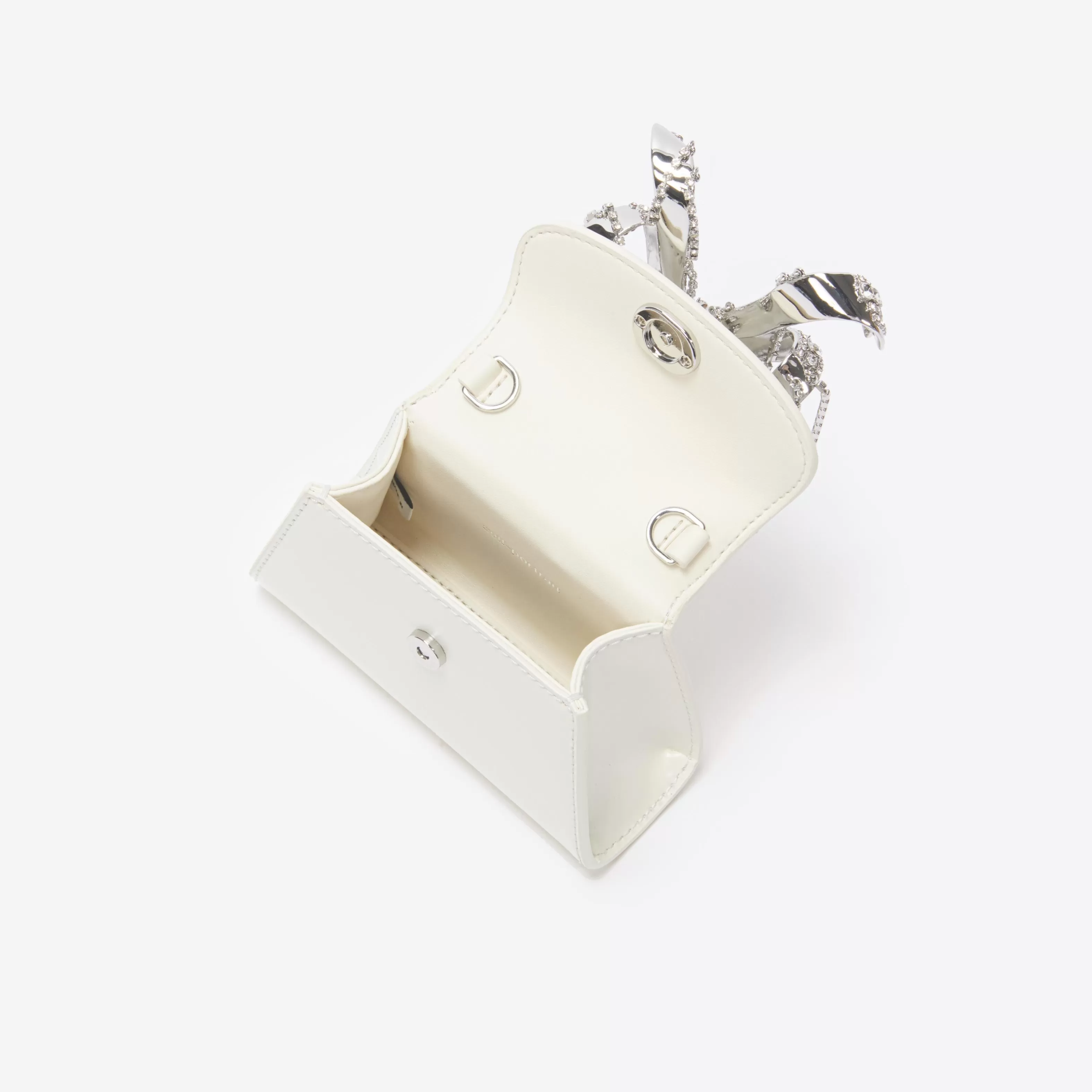 cream_leather_micro_bow_bag_11737.webp Best Sale Leather Micro Bow Bag Handbags