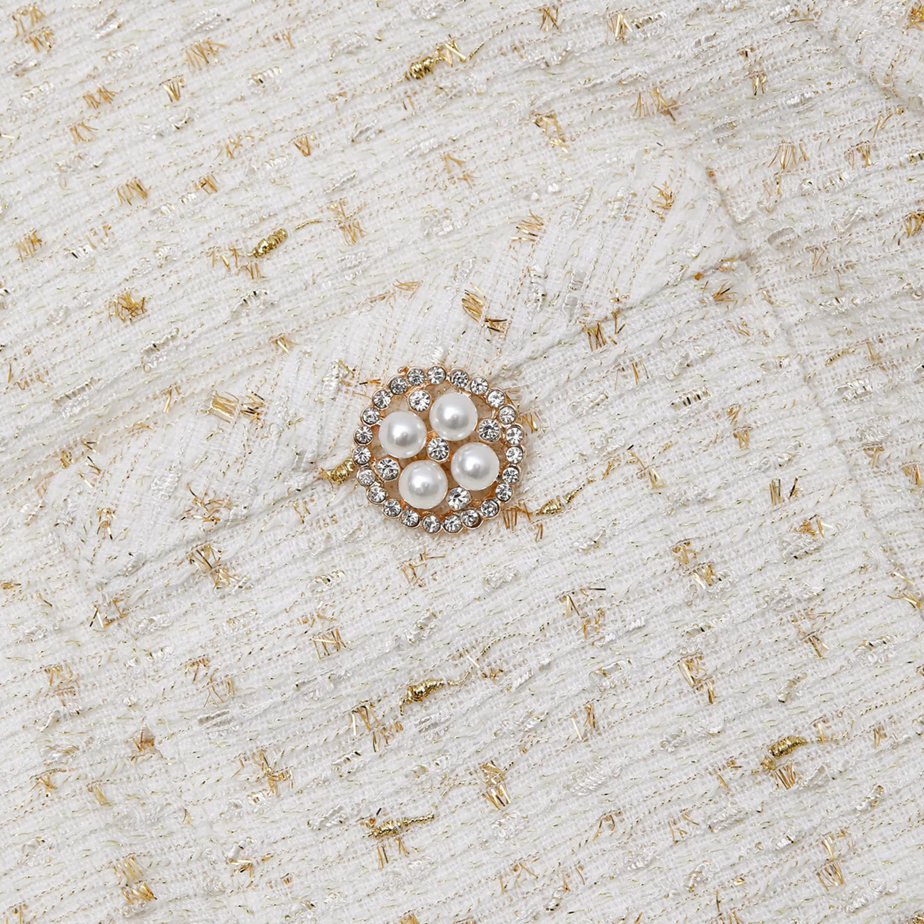 cream_metallic_boucle_mini_jacket_dress_8637.webp New Metallic Boucle Mini Jacket Dress Dresses | Icons