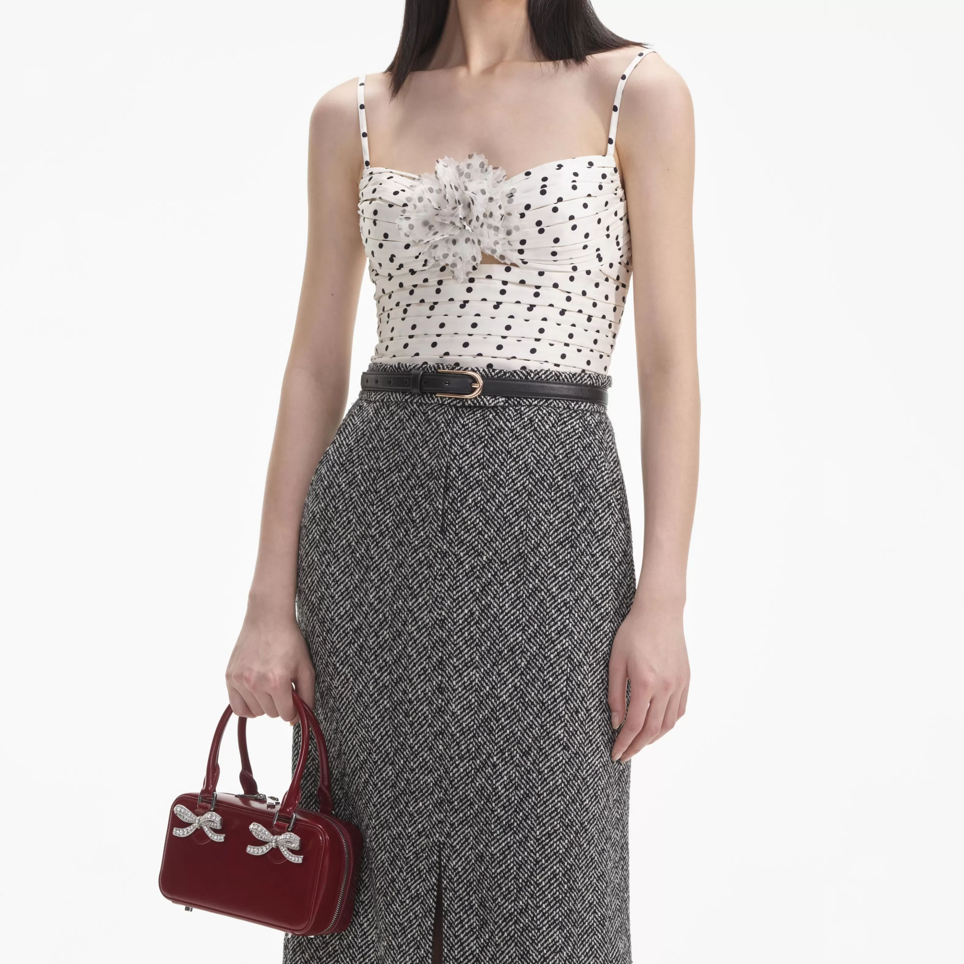 cream_polka_dot_satin_top_10026.webp Best Polka Dot Satin Top Tops