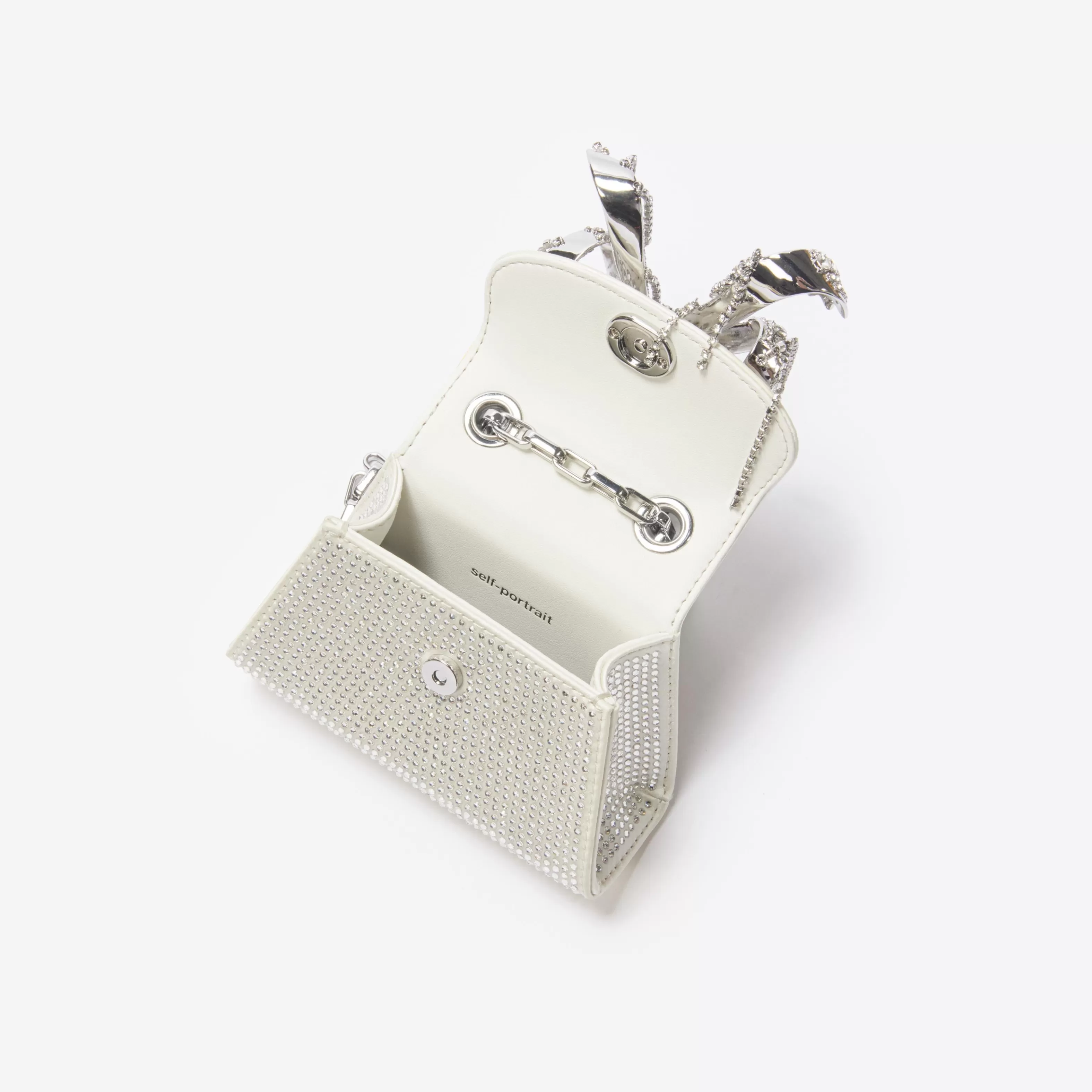 cream_rhinestone_micro_bow_bag_11751.webp Sale Rhinestone Micro Bow Bag Handbags