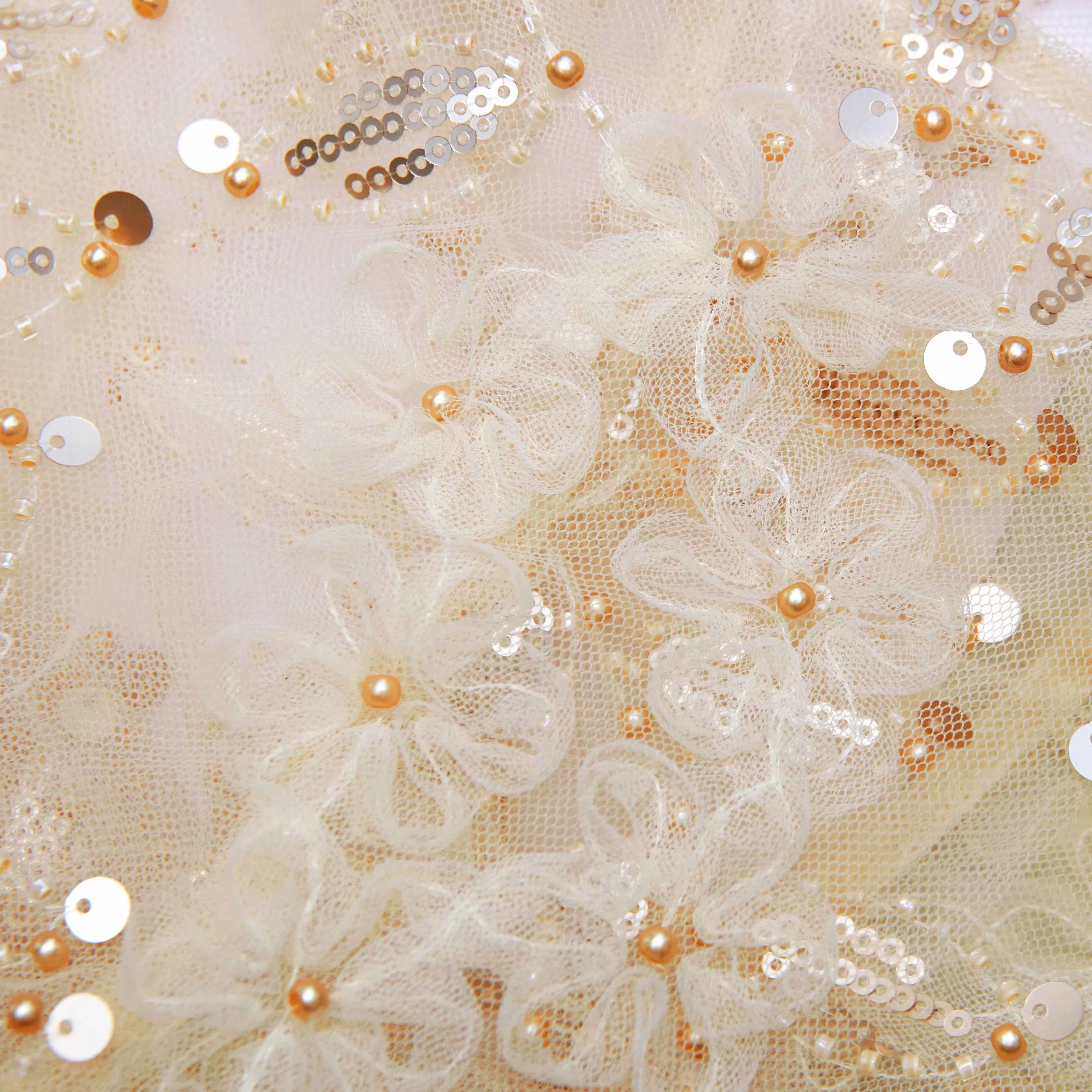 cream_sequin_tulle_cape_11925.webp Clearance Sequin Tulle Cape Kids Kids