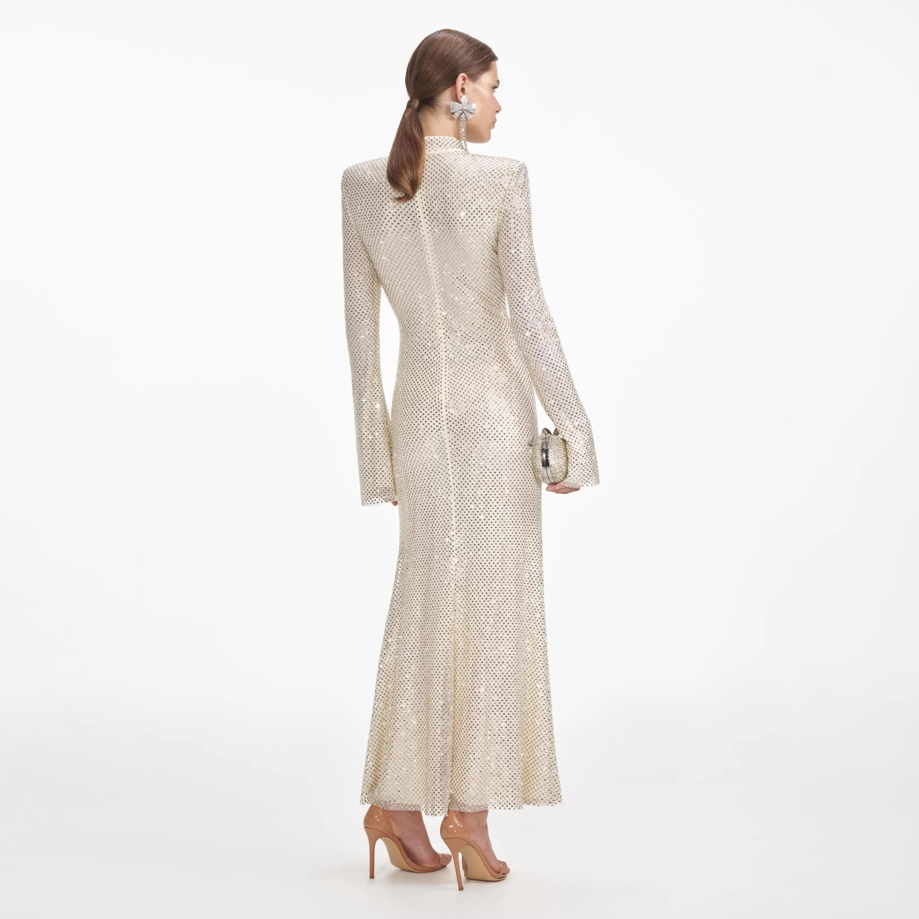 cream_square_rhinestone_fishnet_midi_dress_7021.webp Flash Sale Square Rhinestone Fishnet Midi Dress Dresses