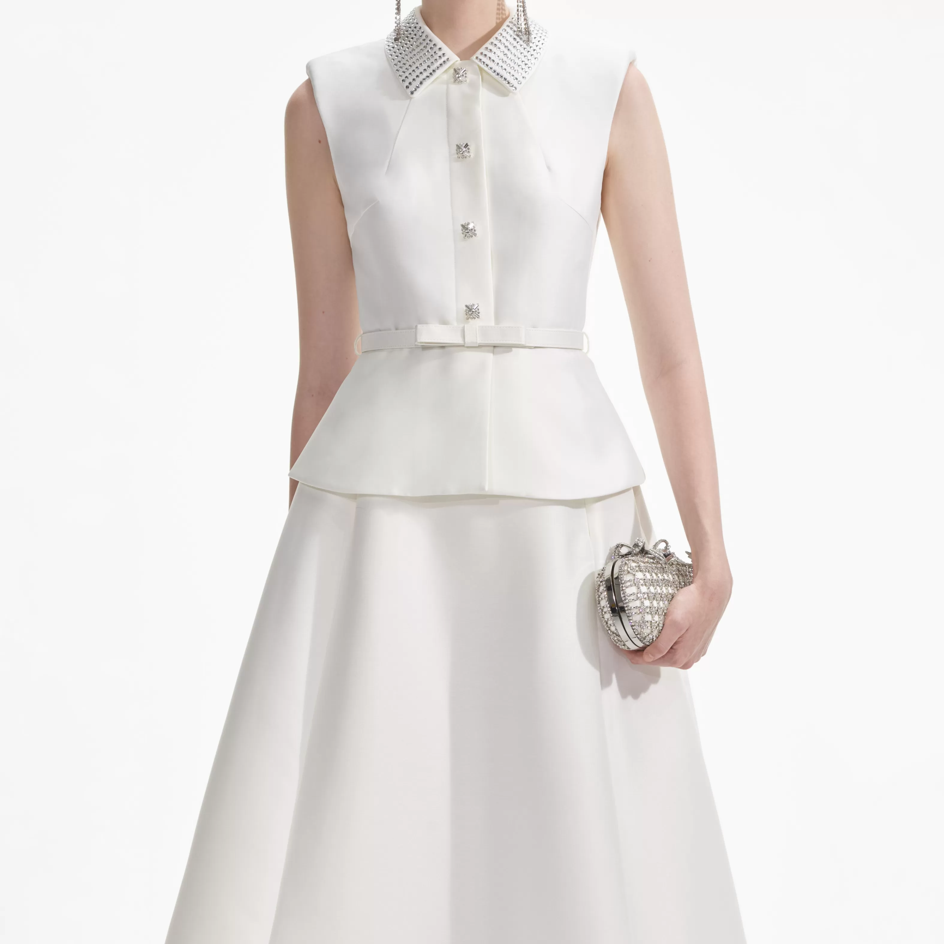 cream_taffeta_diamante_midi_dress_7044.webp Sale Taffeta Diamante Midi Dress Dresses | Exclusives