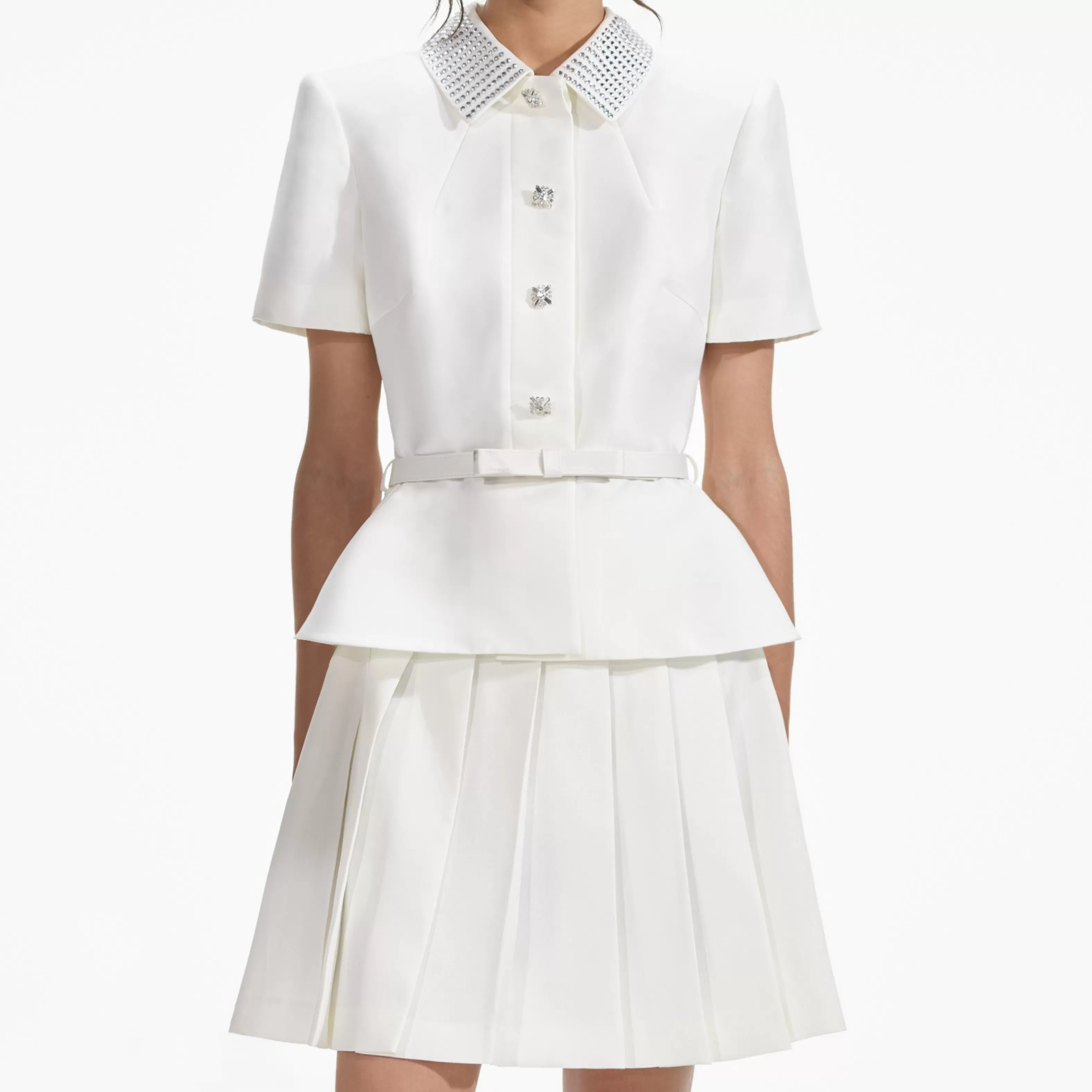 cream_taffeta_diamante_mini_dress_7396.webp Shop Taffeta Diamante Mini Dress Dresses | Exclusives
