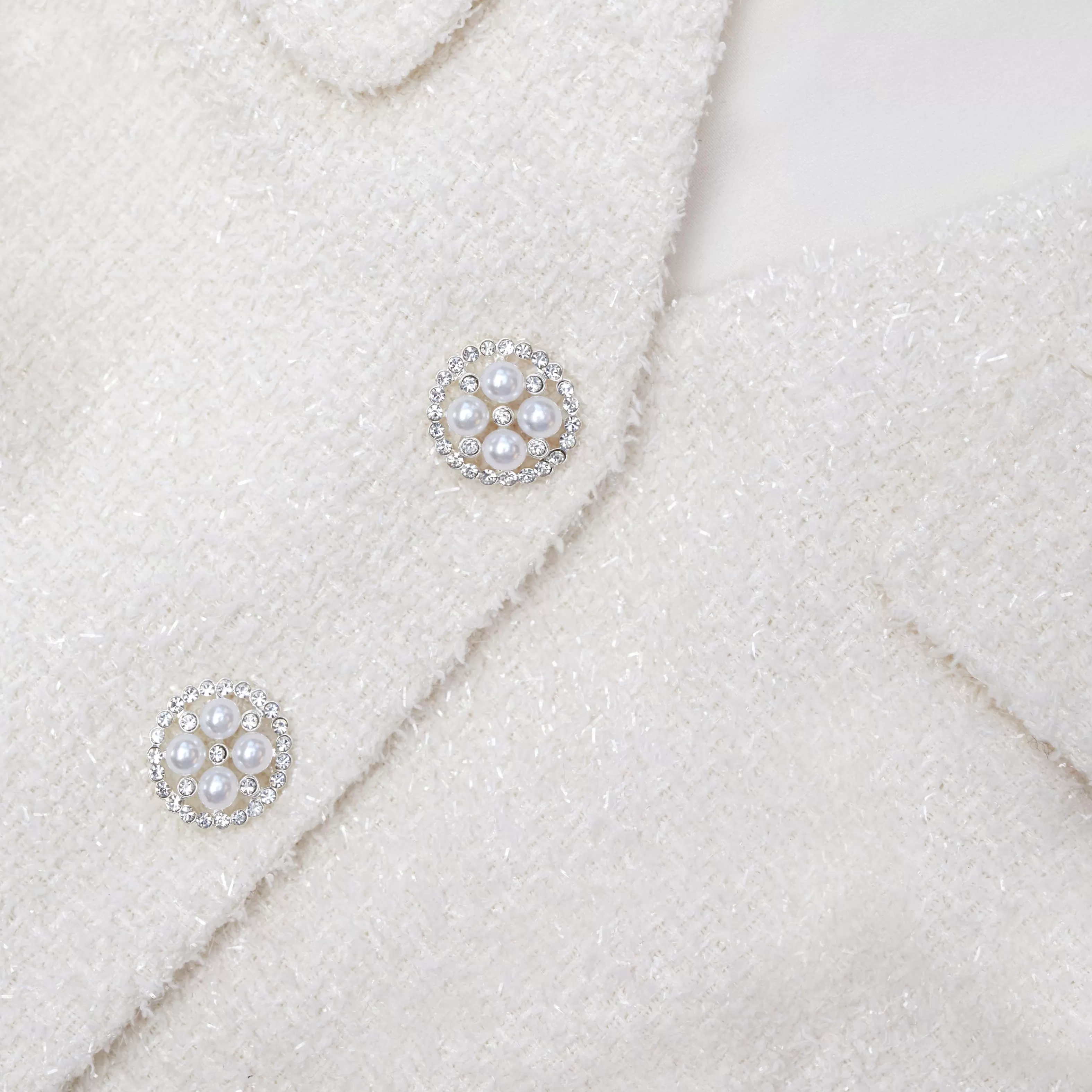 cream_tinsel_boucle_buttoned_mini_dress_7384.webp Online Tinsel Boucle Buttoned Mini Dress Dresses